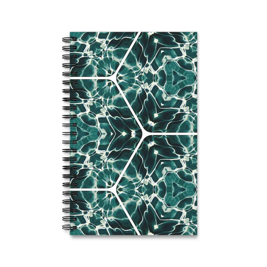 EU Spiral Notebook EMERALD WATER DANCE 1