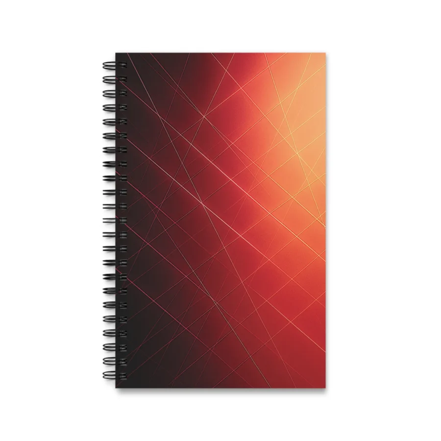 EU Spiral Notebook Lined Plain Dotted THIN LINES GLOWFIELD 1