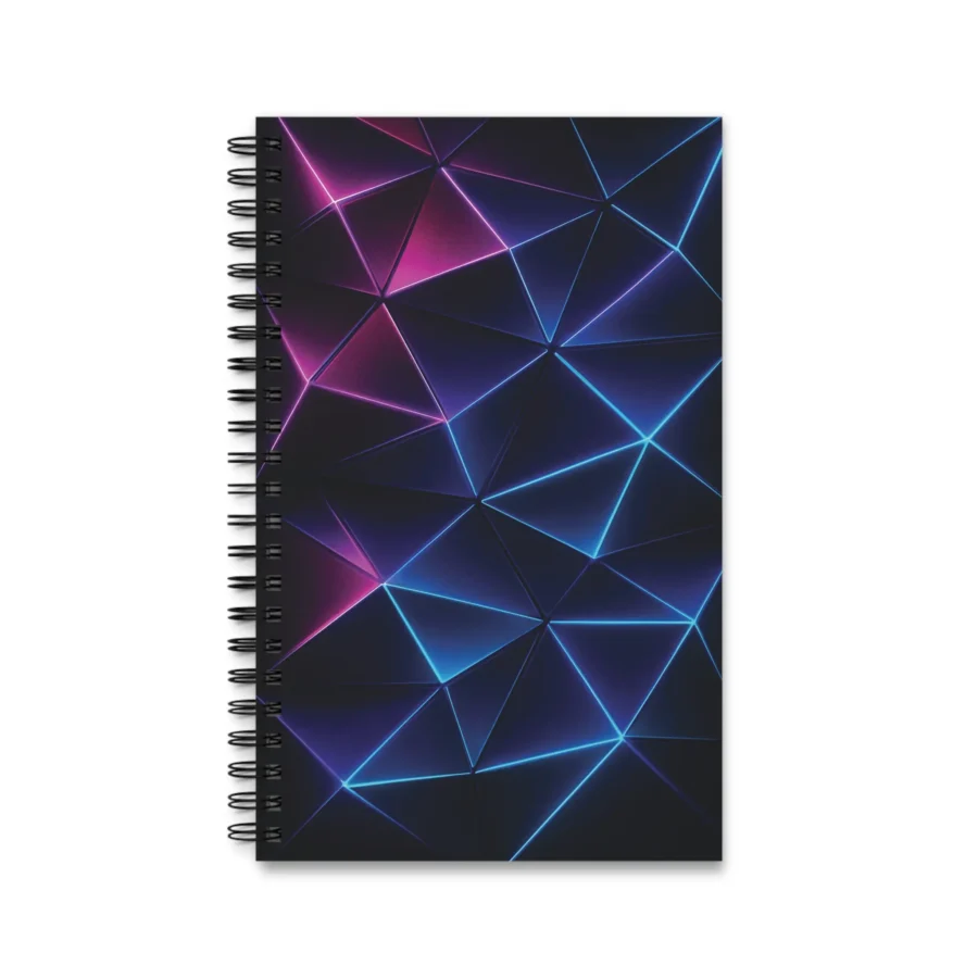 EU Spiral Notebook TRIANGULAR NEON GLOW 1