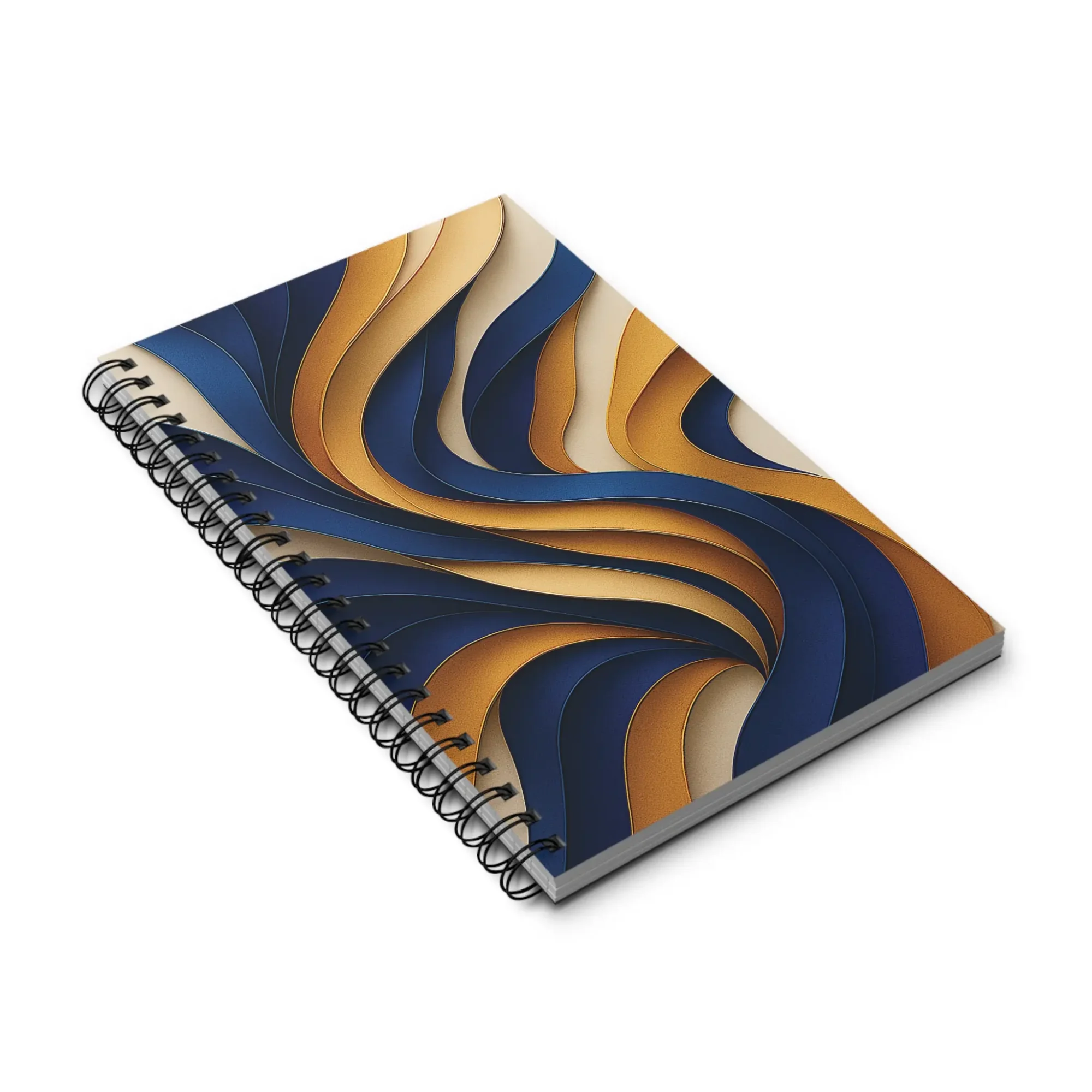 EU Spiral Notebook RIBBONS OF BRASS 2 EU Spiral Notebook Lined Plain Dotted RIBBONS OF BRASS 2