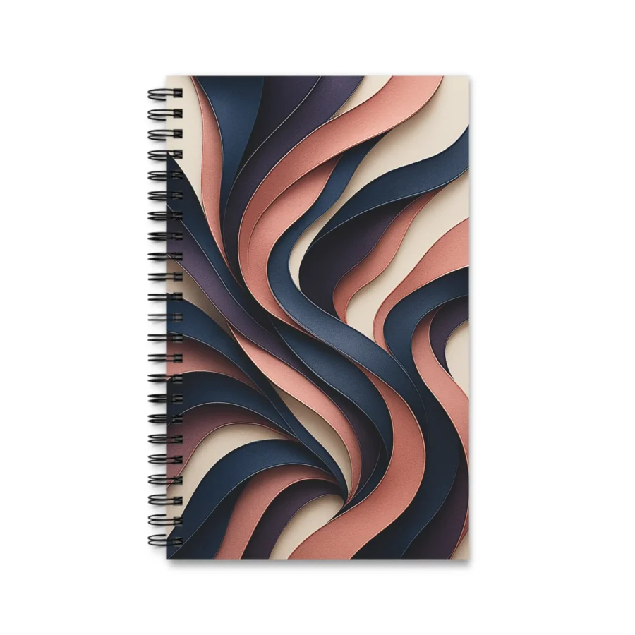 EU Spiral Notebook Lined Plain Dotted RIBBONS OF DUSK 1