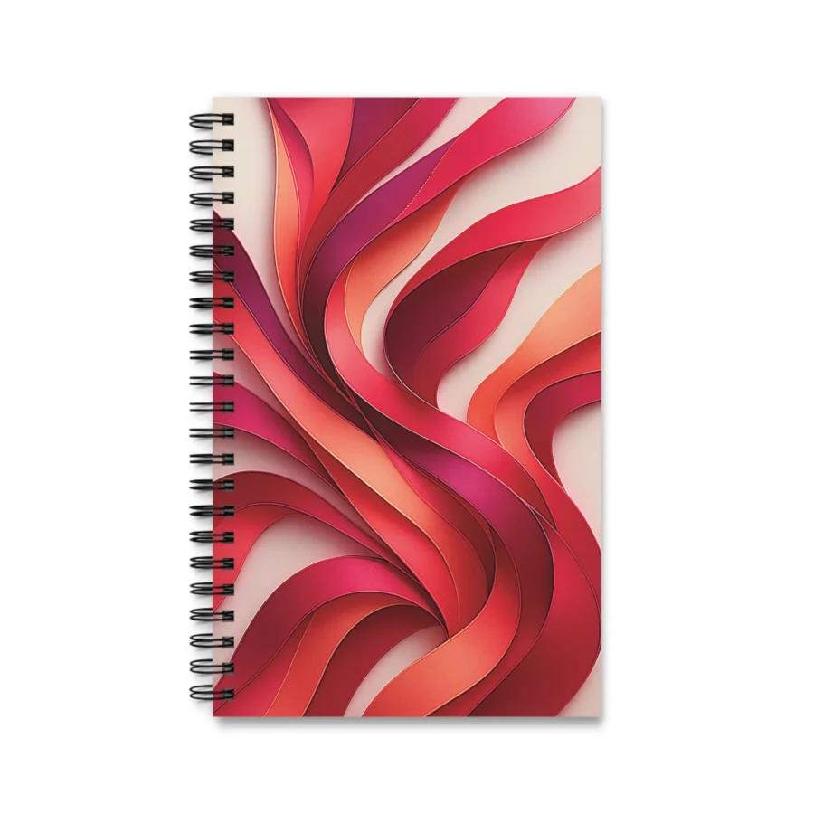 EU Spiral Notebook Lined Plain Dotted RIBBONS OF FLAME 1