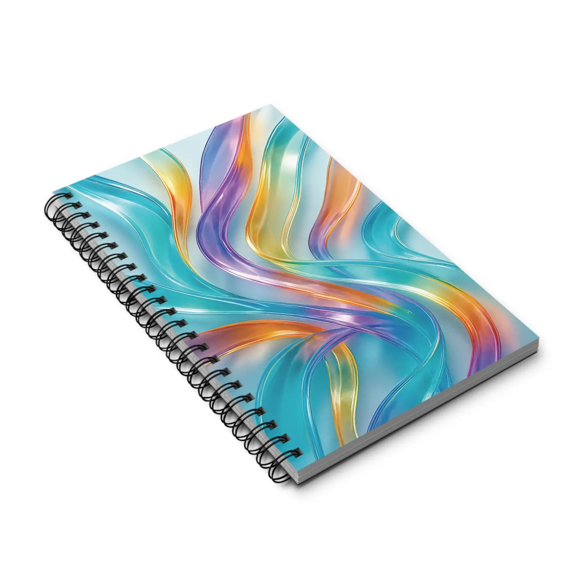 EU Spiral Notebook RIBBONS OF GLASS 2 EU Spiral Notebook Lined Plain Dotted RIBBONS OF GLASS 2