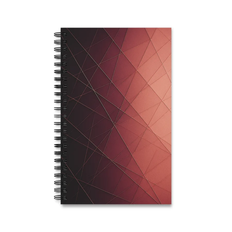 EU Spiral Notebook Lined Plain Dotted THIN LINES COPPER FLOW 1