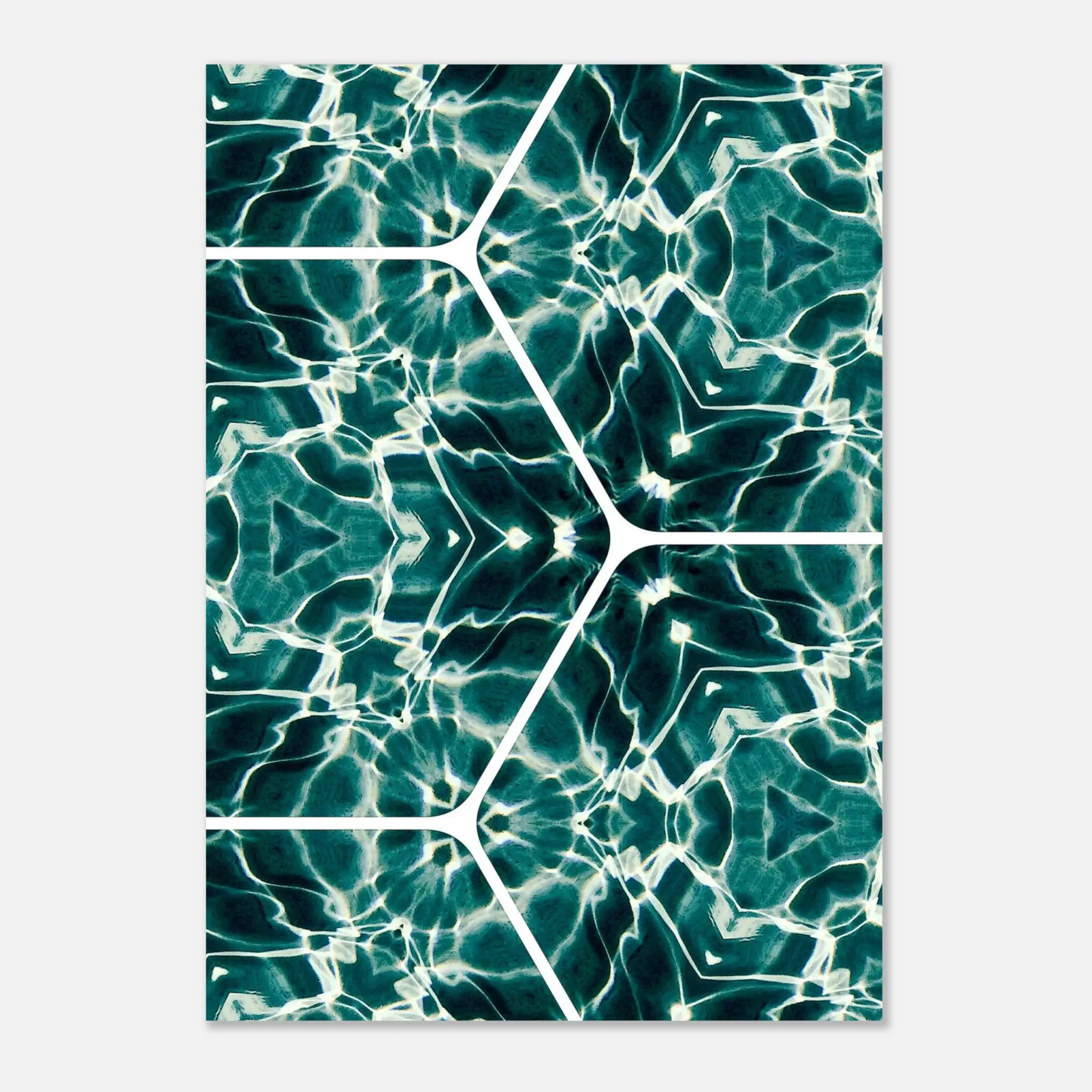 EU Giclée Print Poster EMERALD WATER DANCE. Fine Art Wall Art with Archival Quality. Printed, packaged, and shipped in the EU. Exclusive ColorVanta design.