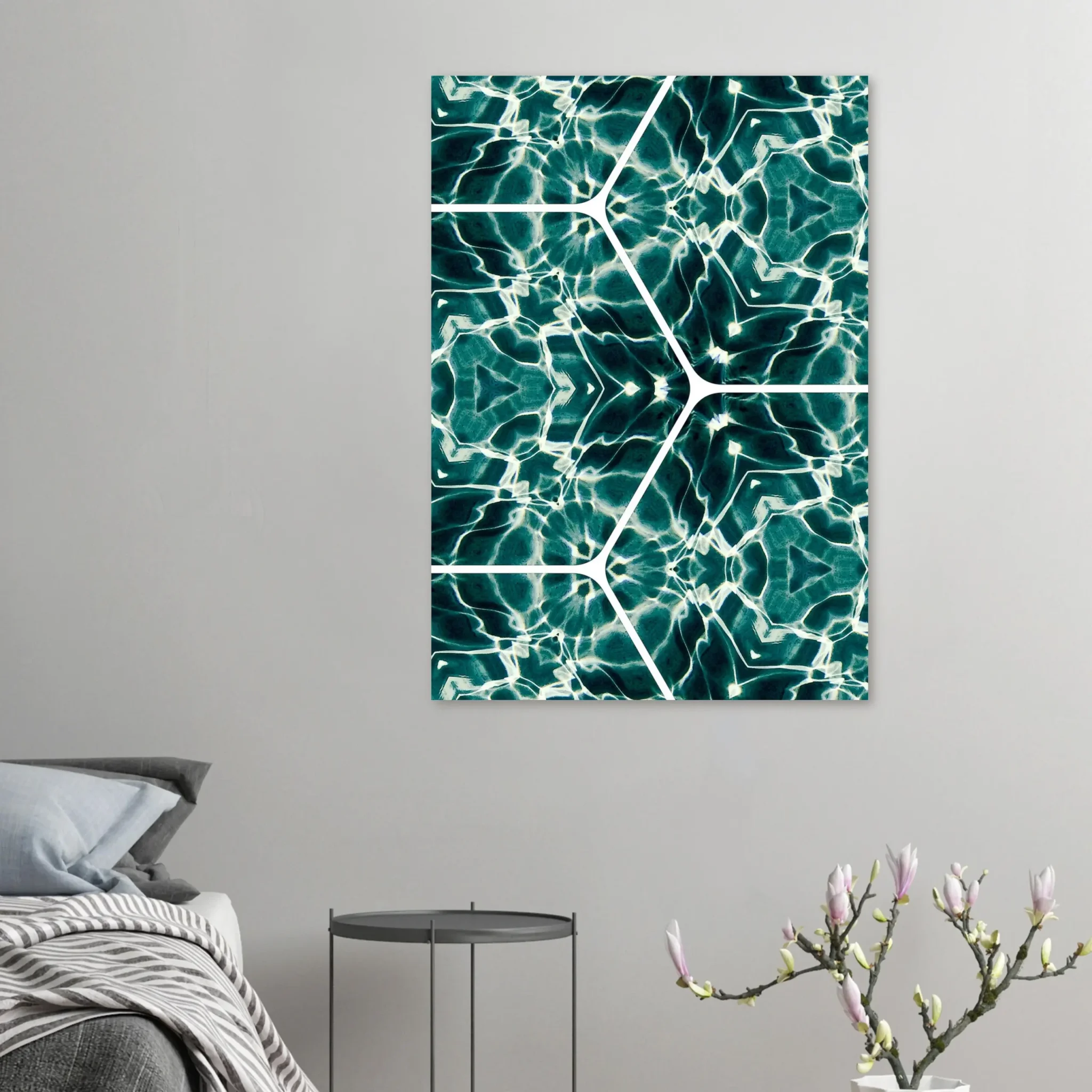 EU Giclée Print Poster EMERALD WATER DANCE. Fine Art Wall Art with Archival Quality. Printed, packaged, and shipped in the EU. Exclusive ColorVanta design.