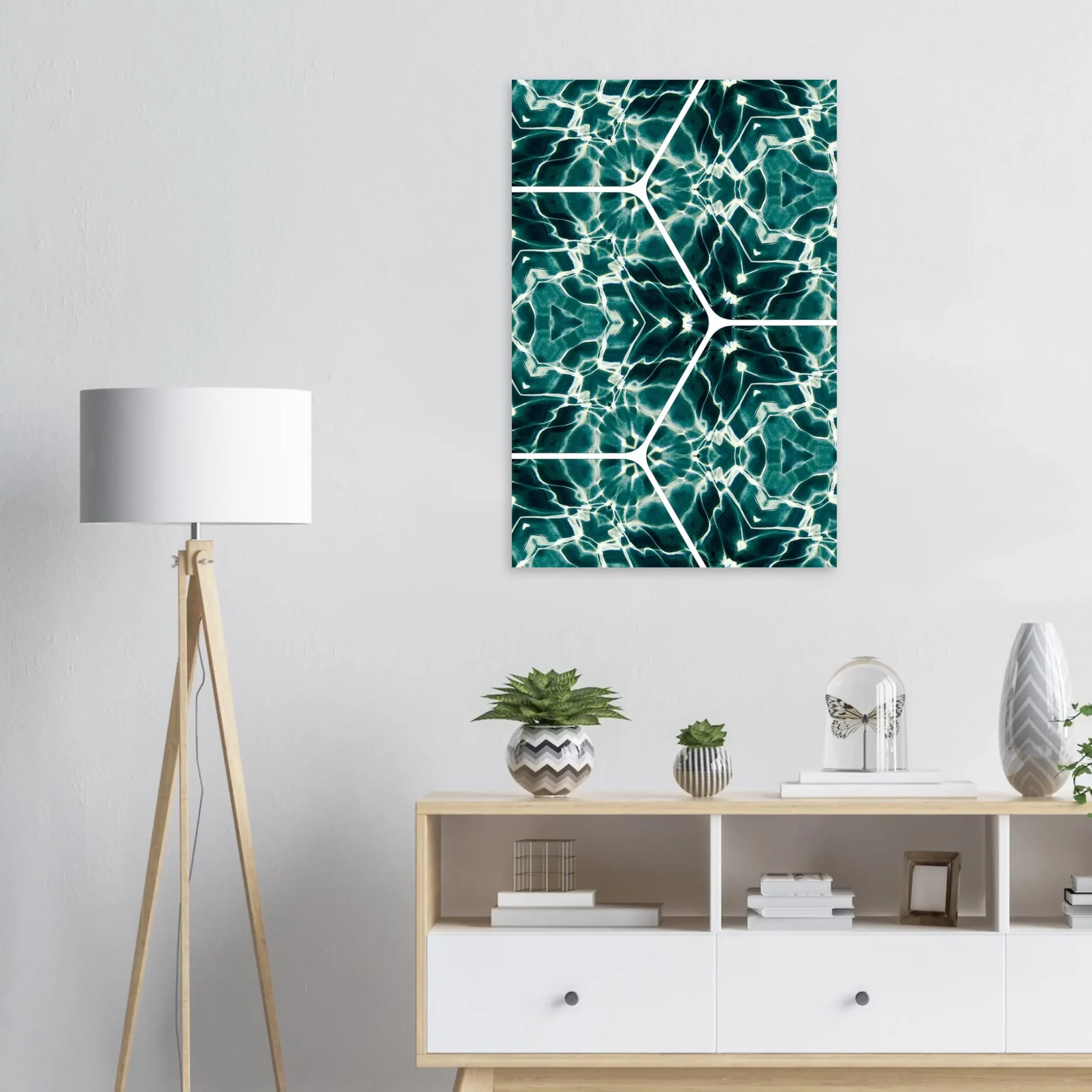 EU Giclée Print Poster EMERALD WATER DANCE. Fine Art Wall Art with Archival Quality. Printed, packaged, and shipped in the EU. Exclusive ColorVanta design.