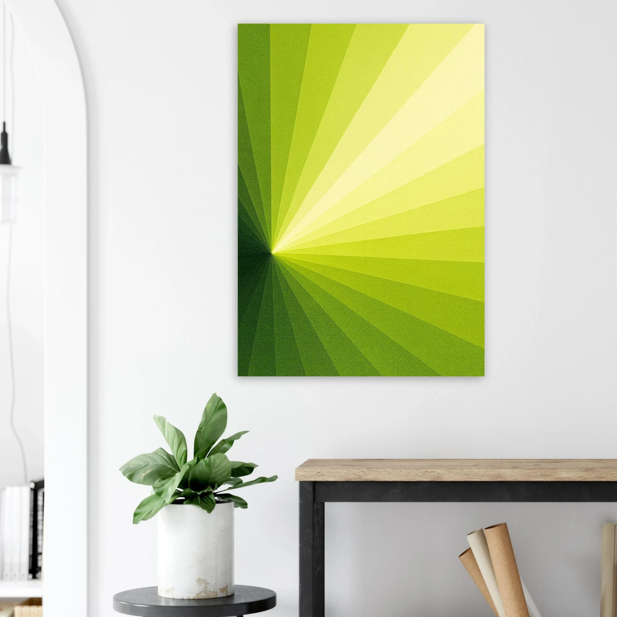 EU Giclée Print Poster AURORA LIME. Fine Art Wall Art with Archival Quality. Printed, packaged, and shipped in the EU. Exclusive ColorVanta design.