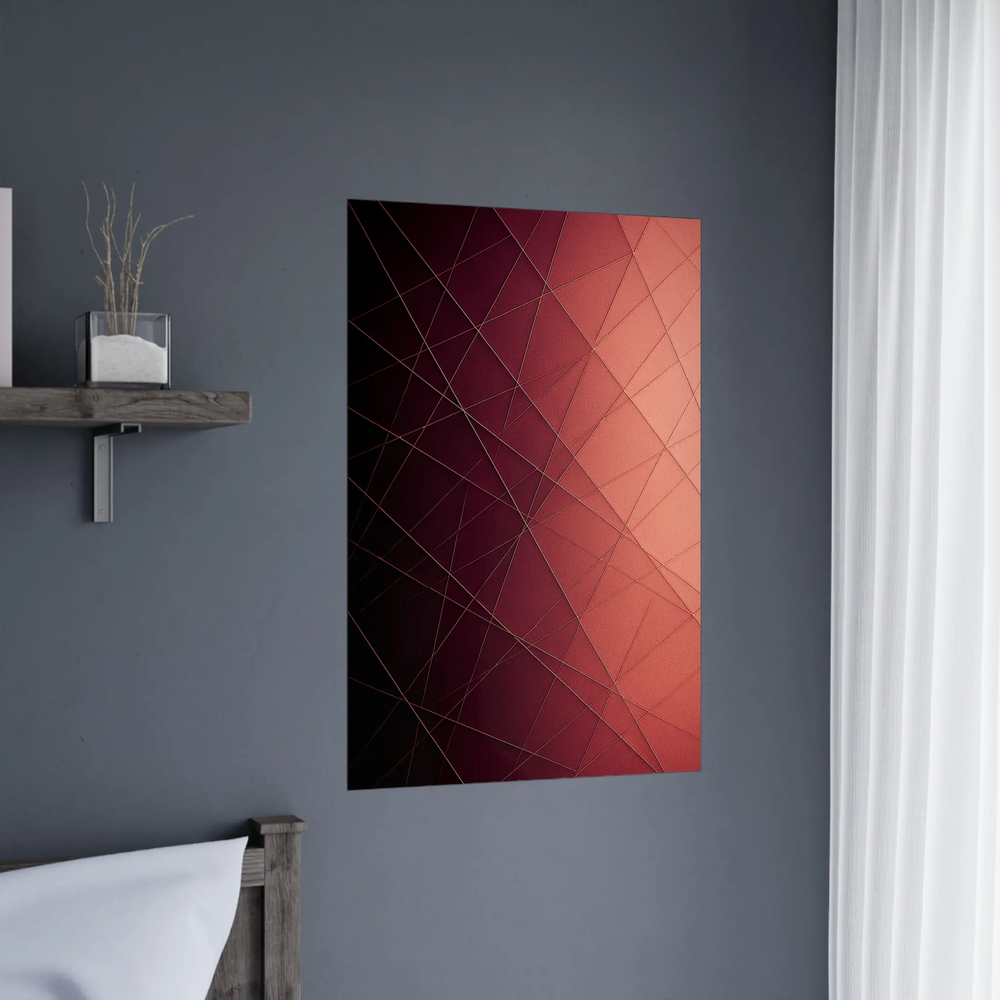 EU Giclée Print Poster COPPER FLOW. Fine Art Wall Art with Archival Quality. Printed, packaged, and shipped in the EU. Exclusive ColorVanta design.