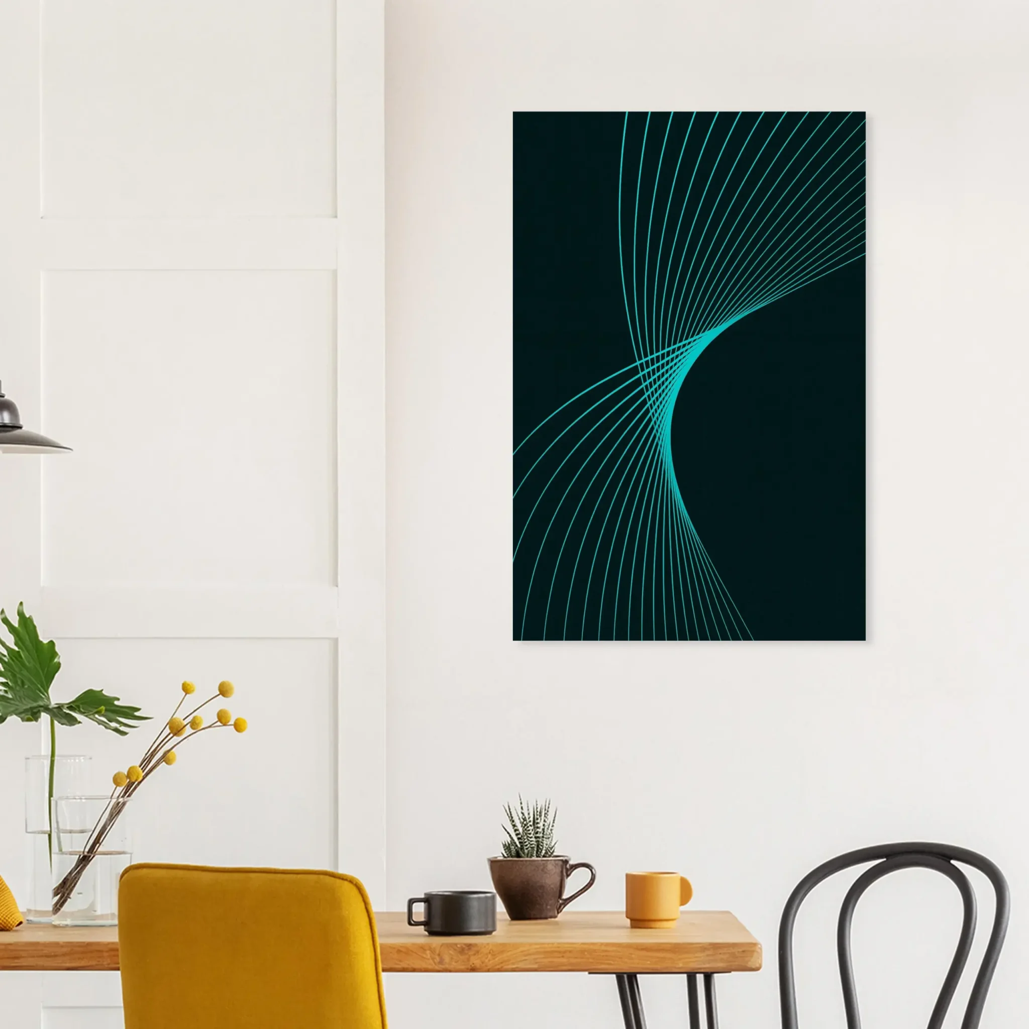 EU Giclée Print Poster CYAN FLUX. Fine Art Wall Art with Archival Quality. Printed, packaged, and shipped in the EU. Exclusive ColorVanta design.