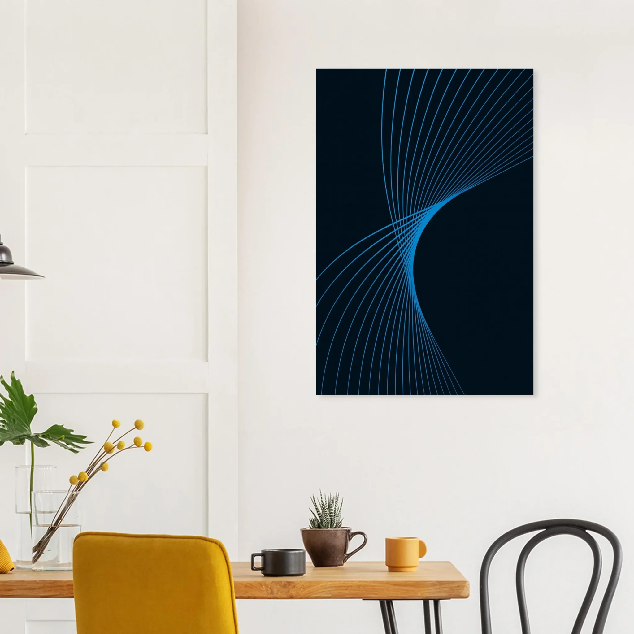 EU Giclée Print Poster DEEP SKY BLUE FLUX. Fine Art Wall Art with Archival Quality. Printed, packaged, and shipped in the EU. Exclusive ColorVanta design.