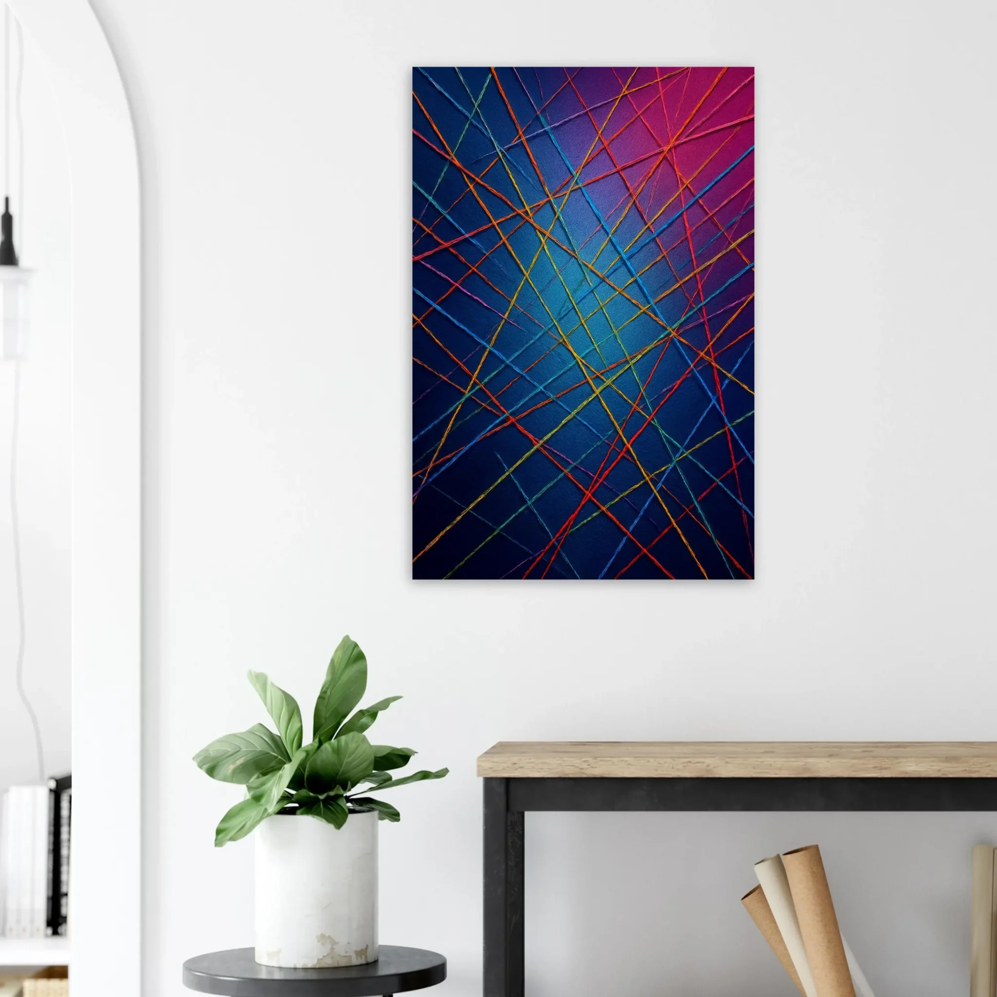 EU Giclée Print Poster ELECTRIC THREADS. Fine Art Wall Art with Archival Quality. Printed, packaged, and shipped in the EU. Exclusive ColorVanta design.