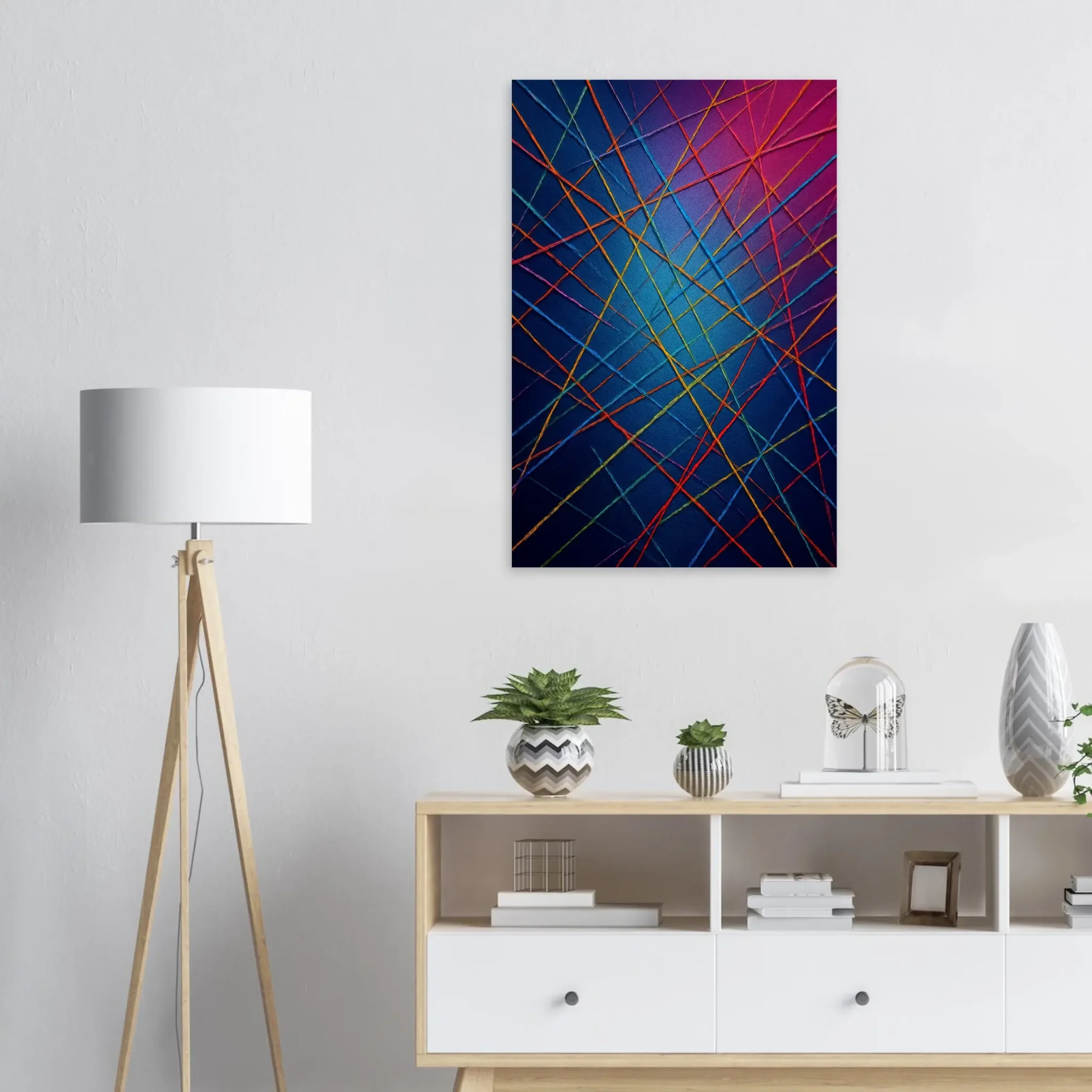 EU Giclée Print Poster ELECTRIC THREADS. Fine Art Wall Art with Archival Quality. Printed, packaged, and shipped in the EU. Exclusive ColorVanta design.