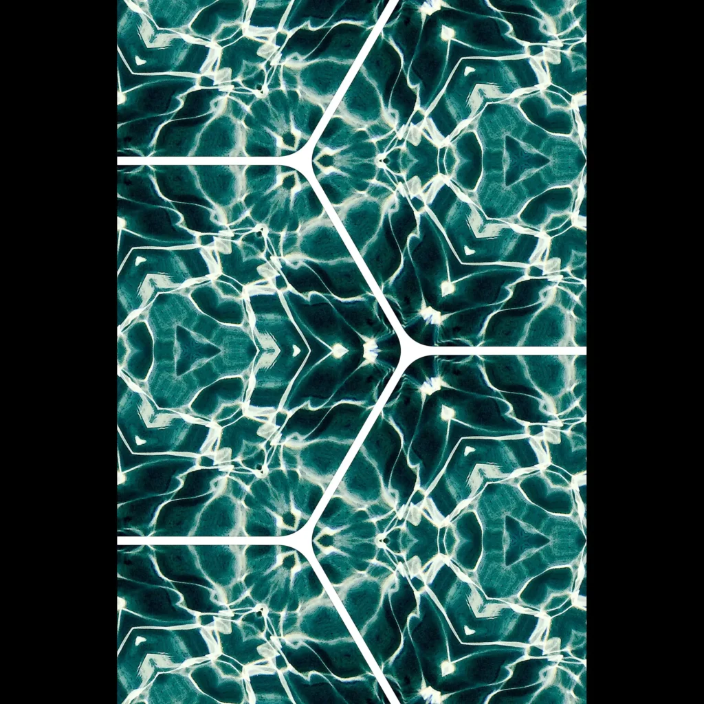 EU Giclée Print Poster EMERALD WATER DANCE. Fine Art Wall Art with Archival Quality. Printed, packaged, and shipped in the EU. Exclusive ColorVanta design.