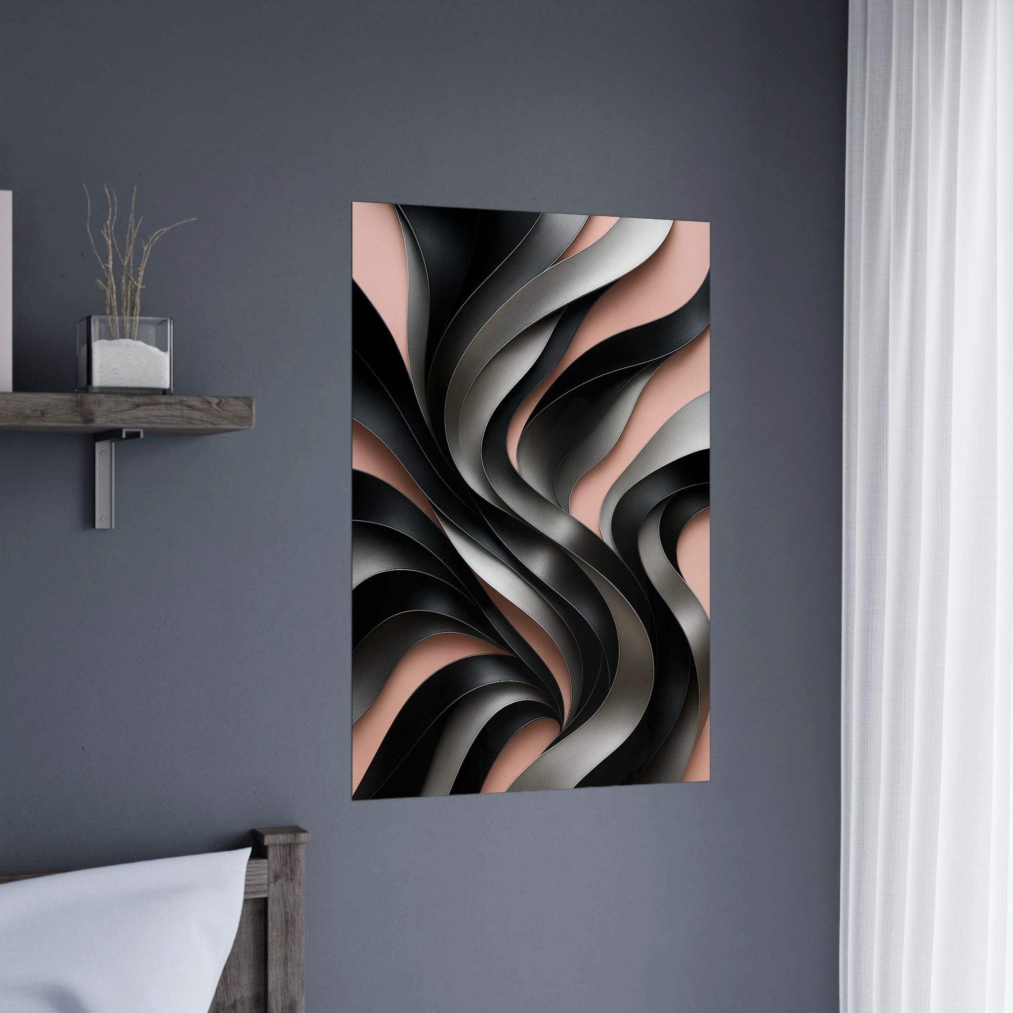 EU Giclée Print Poster GRAPHITE AND ROSE. Fine Art Wall Art with Archival Quality. Printed, packaged, and shipped in the EU. Exclusive ColorVanta design.