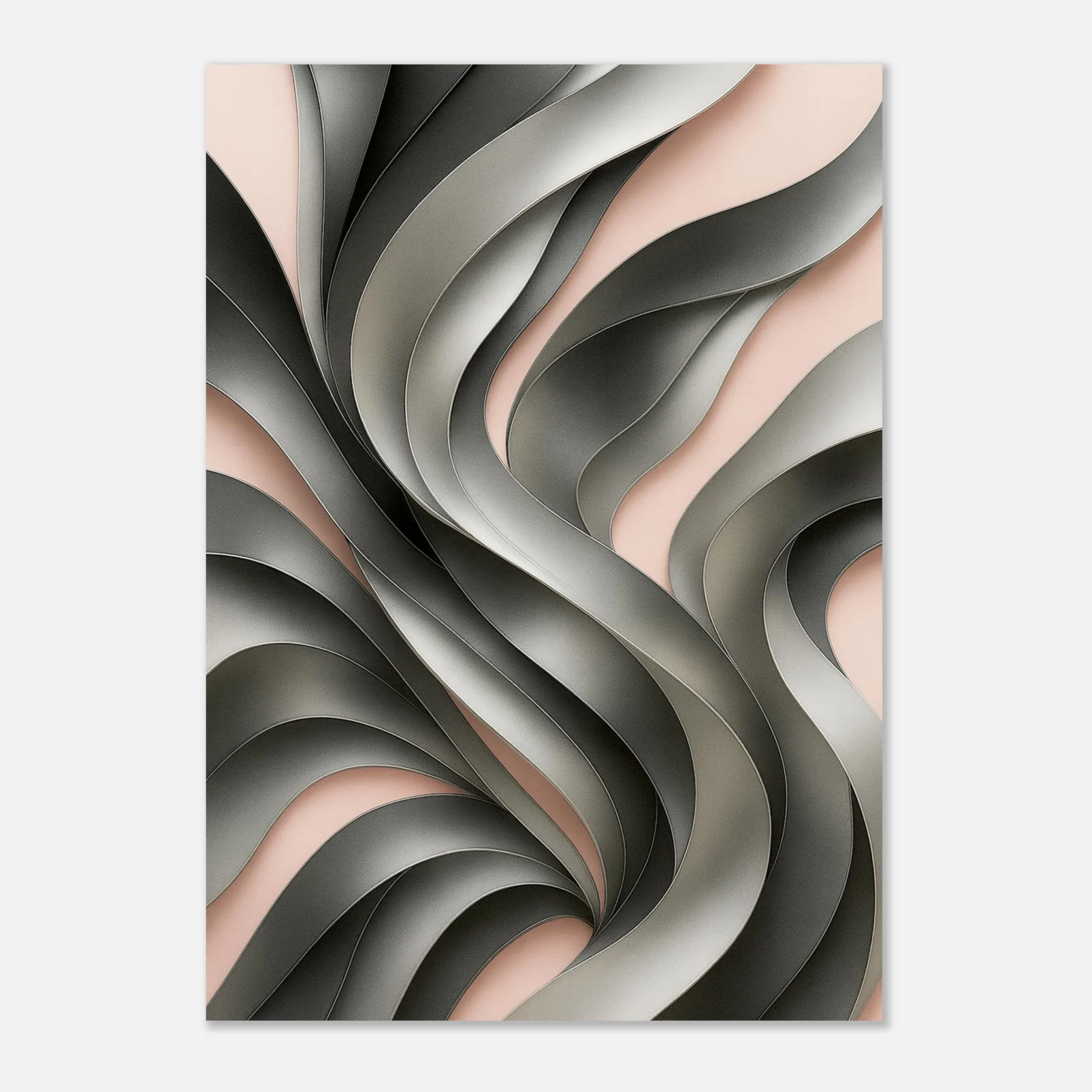 EU Giclée Print Poster SILVER AND ROSE. Fine Art Wall Art with Archival Quality. Printed, packaged, and shipped in the EU. Exclusive ColorVanta design.