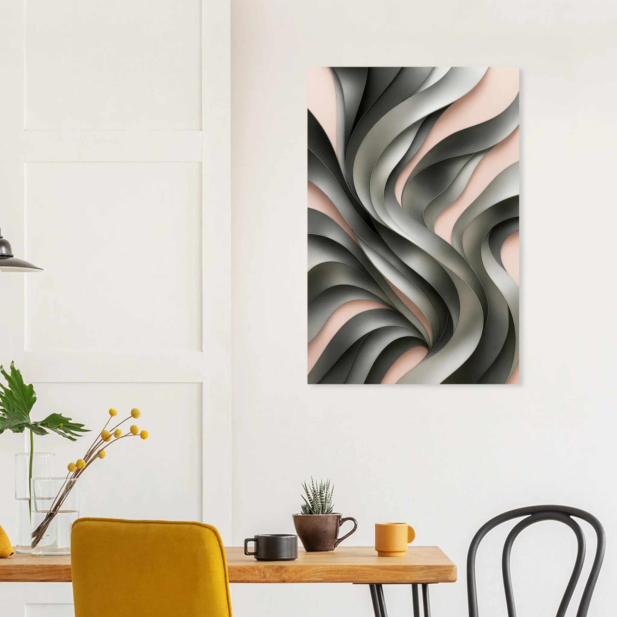 EU Giclée Print Poster SILVER AND ROSE. Fine Art Wall Art with Archival Quality. Printed, packaged, and shipped in the EU. Exclusive ColorVanta design.