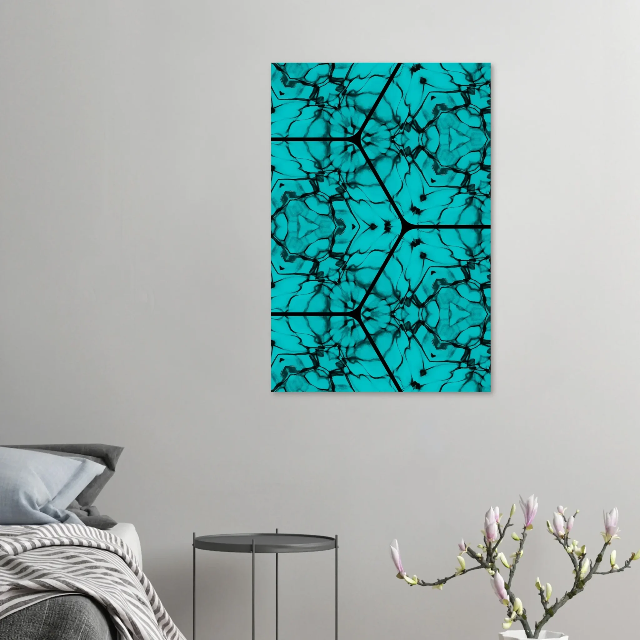 EU Giclée Print Poster TURQUOISE CURRENT. Fine Art Wall Art with Archival Quality. Printed, packaged, and shipped in the EU. Exclusive ColorVanta design.