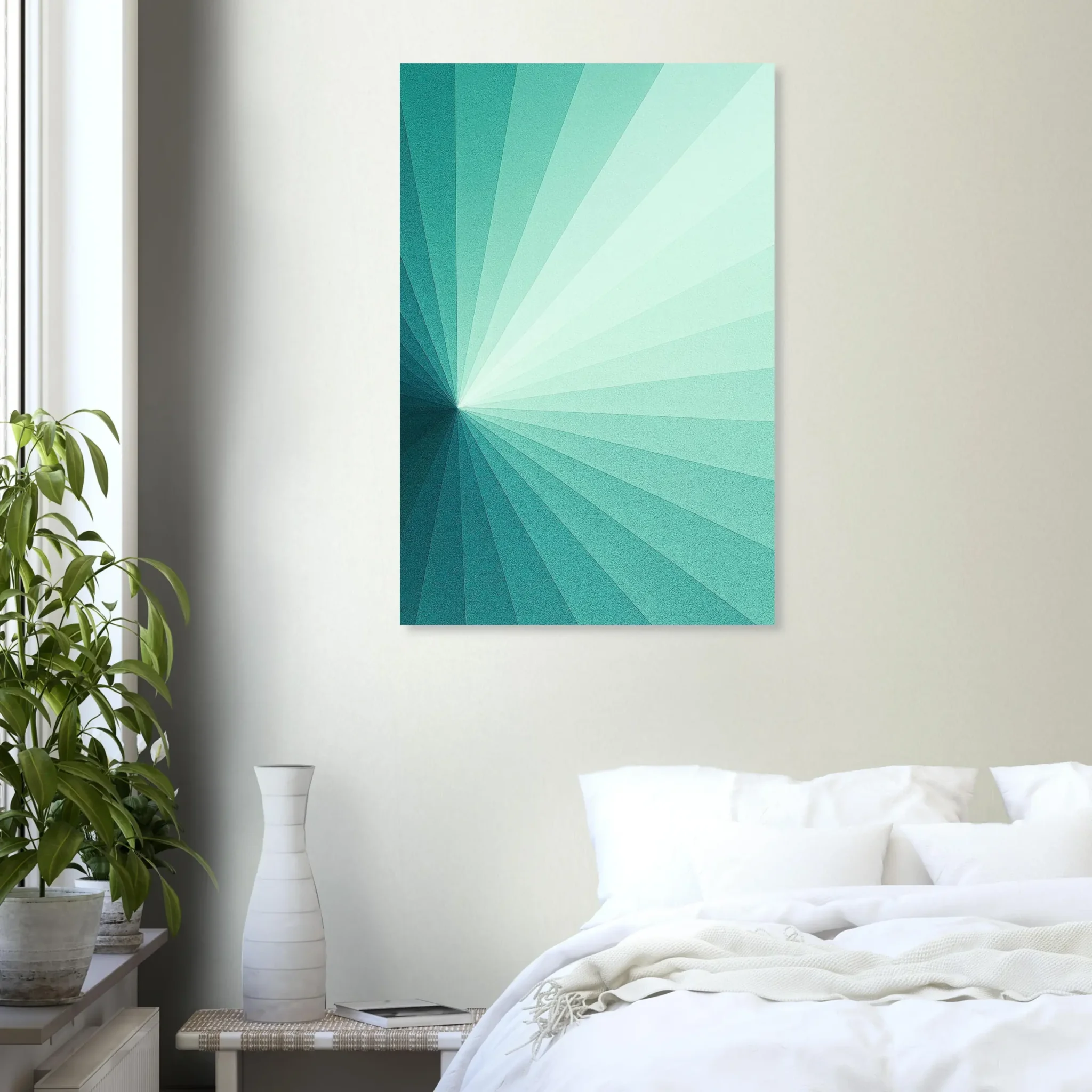 EU Giclée Print Poster TURQUOISE RISE. Fine Art Wall Art with Archival Quality. Printed, packaged, and shipped in the EU. Exclusive ColorVanta design.