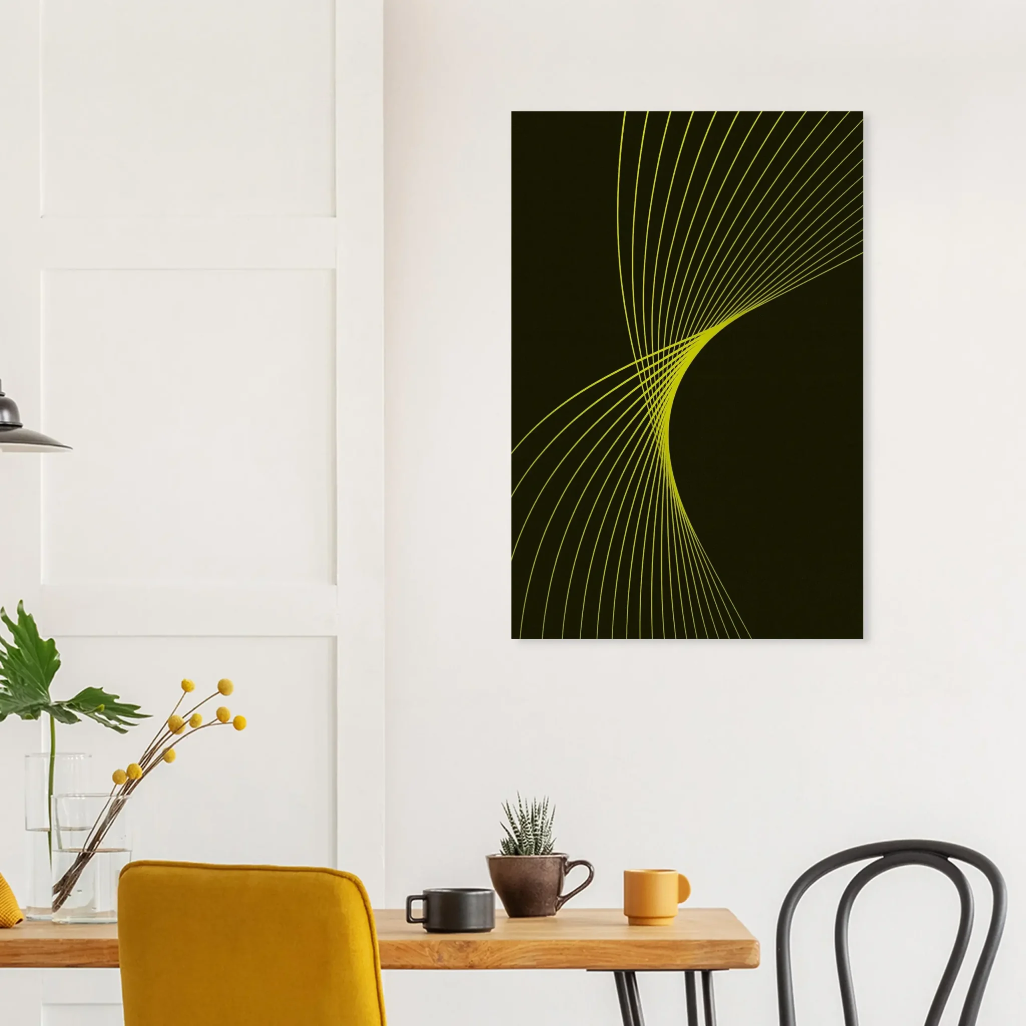 EU Giclée Print Poster YELLOW FLUX. Fine Art Wall Art with Archival Quality. Printed, packaged, and shipped in the EU. Exclusive ColorVanta design.