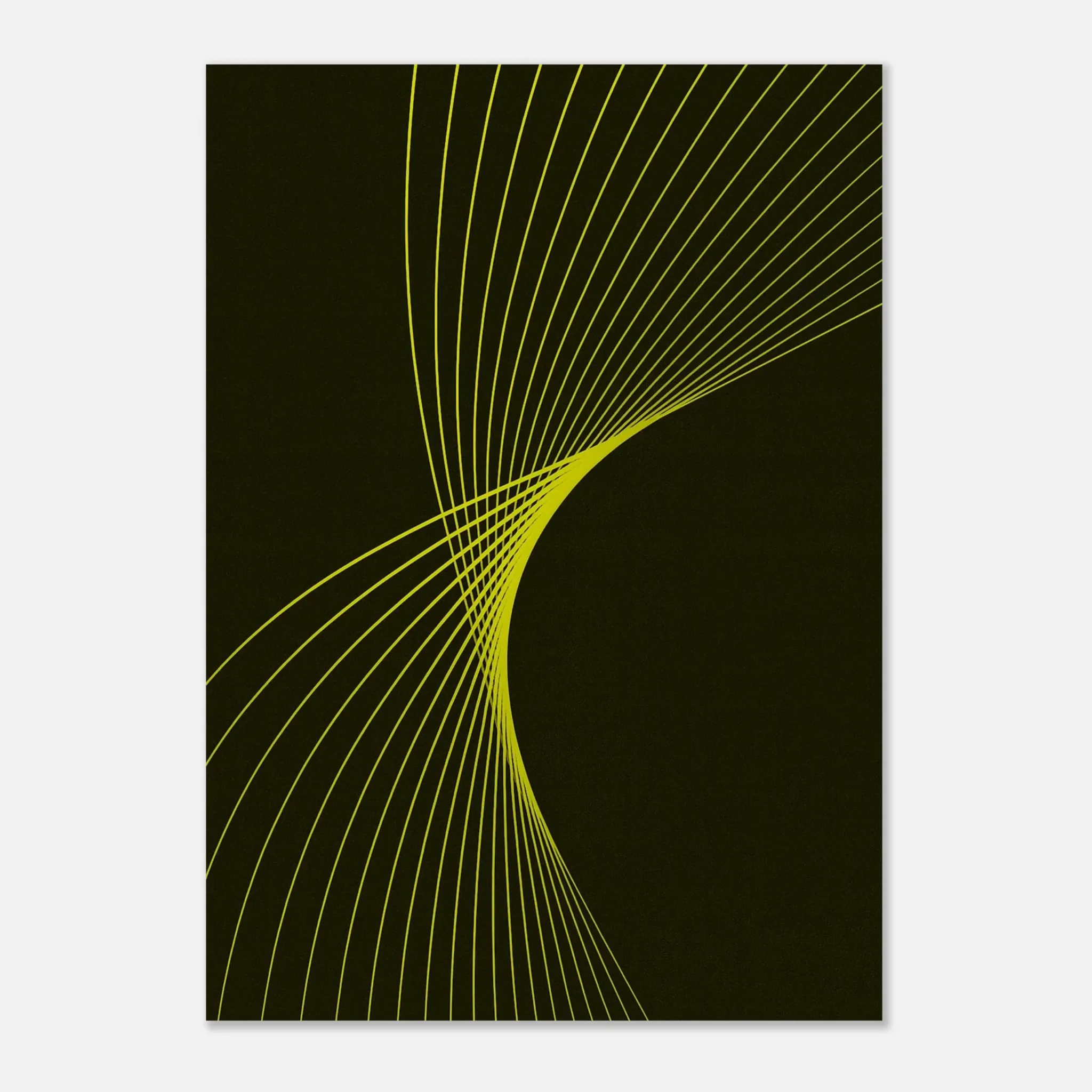 EU Giclée Print Poster YELLOW FLUX. Fine Art Wall Art with Archival Quality. Printed, packaged, and shipped in the EU. Exclusive ColorVanta design.