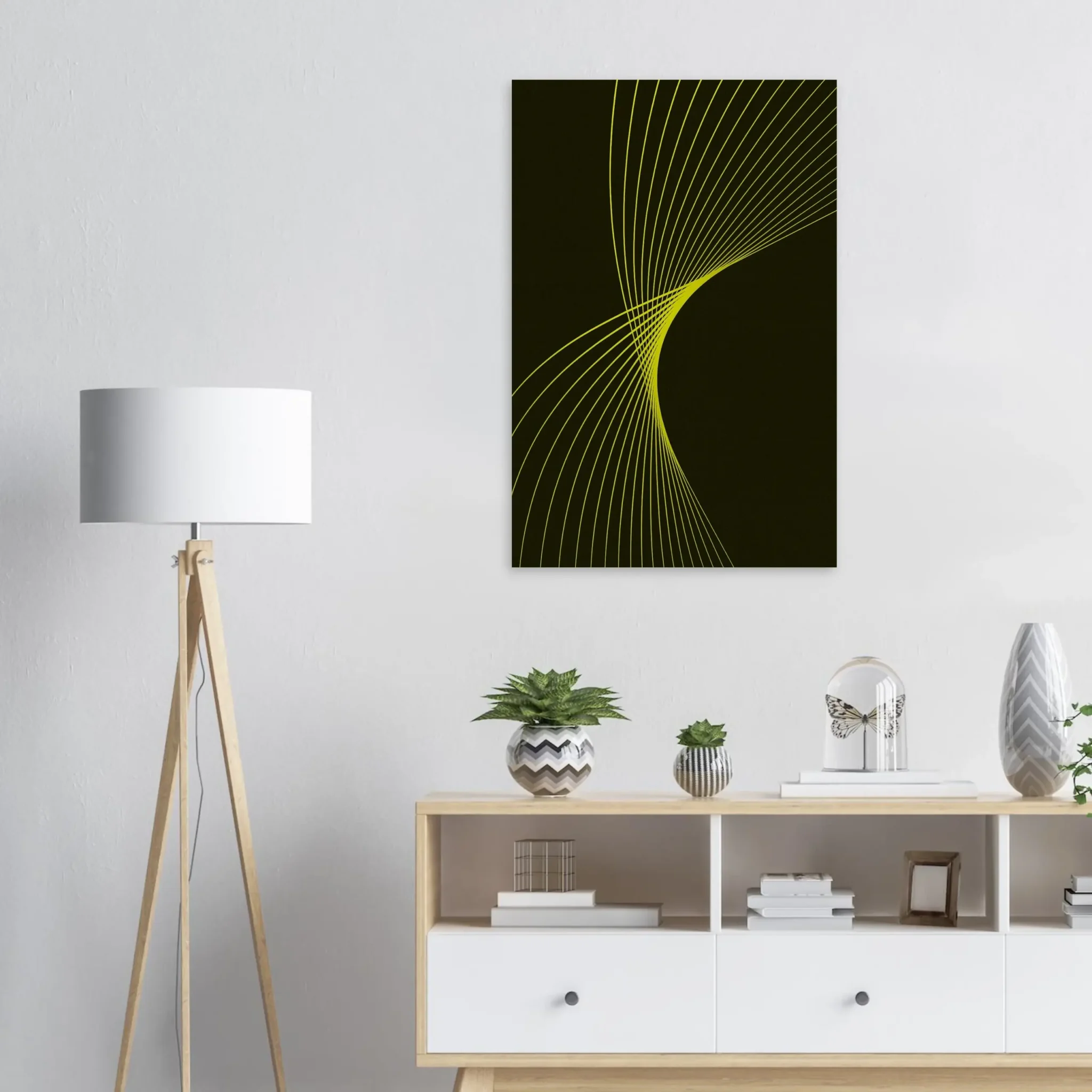 EU Giclée Print Poster YELLOW FLUX. Fine Art Wall Art with Archival Quality. Printed, packaged, and shipped in the EU. Exclusive ColorVanta design.
