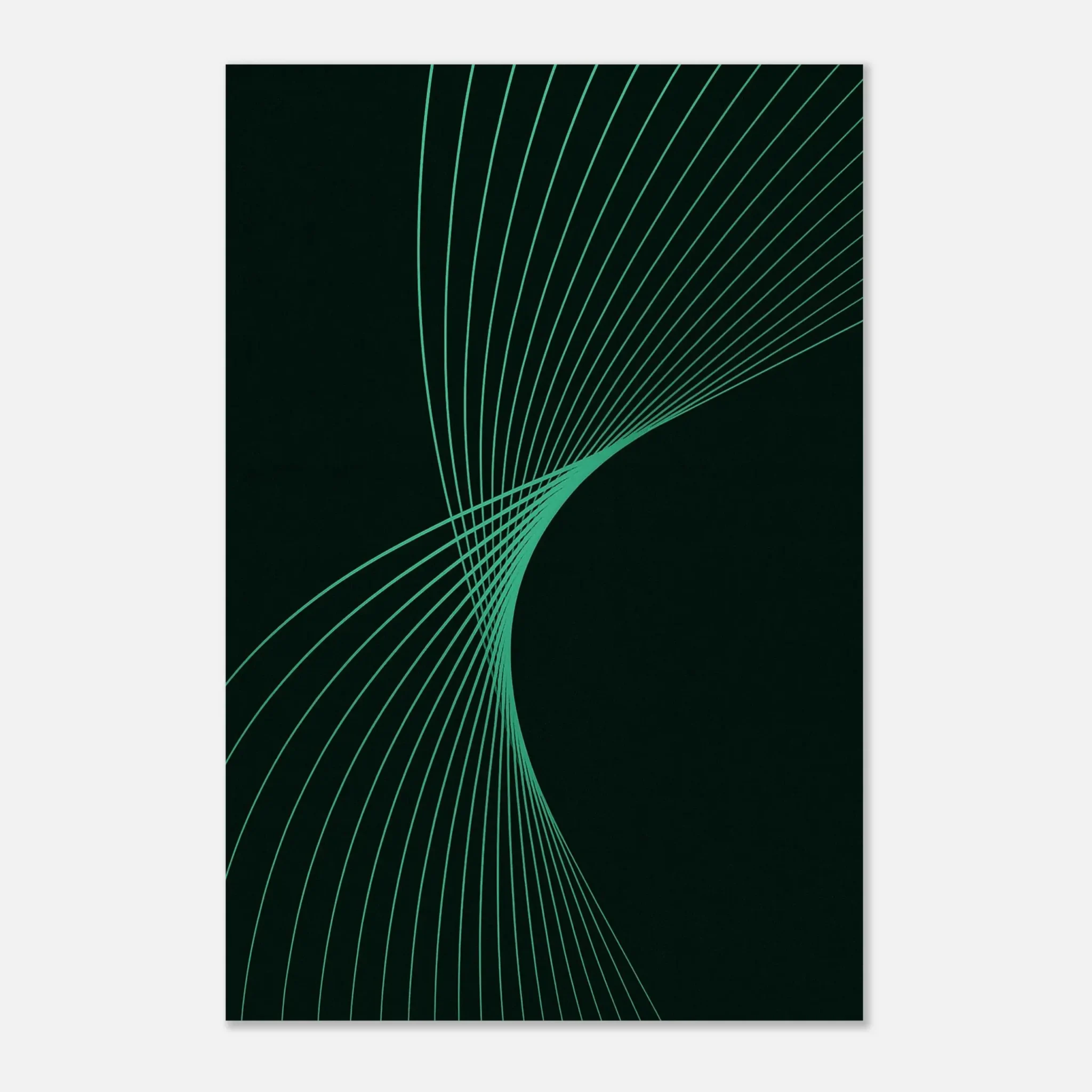 EU Giclée Print Poster AQUAMARINE FLUX. Fine Art Wall Art with Archival Quality. Printed, packaged, and shipped in the EU. Exclusive ColorVanta design.