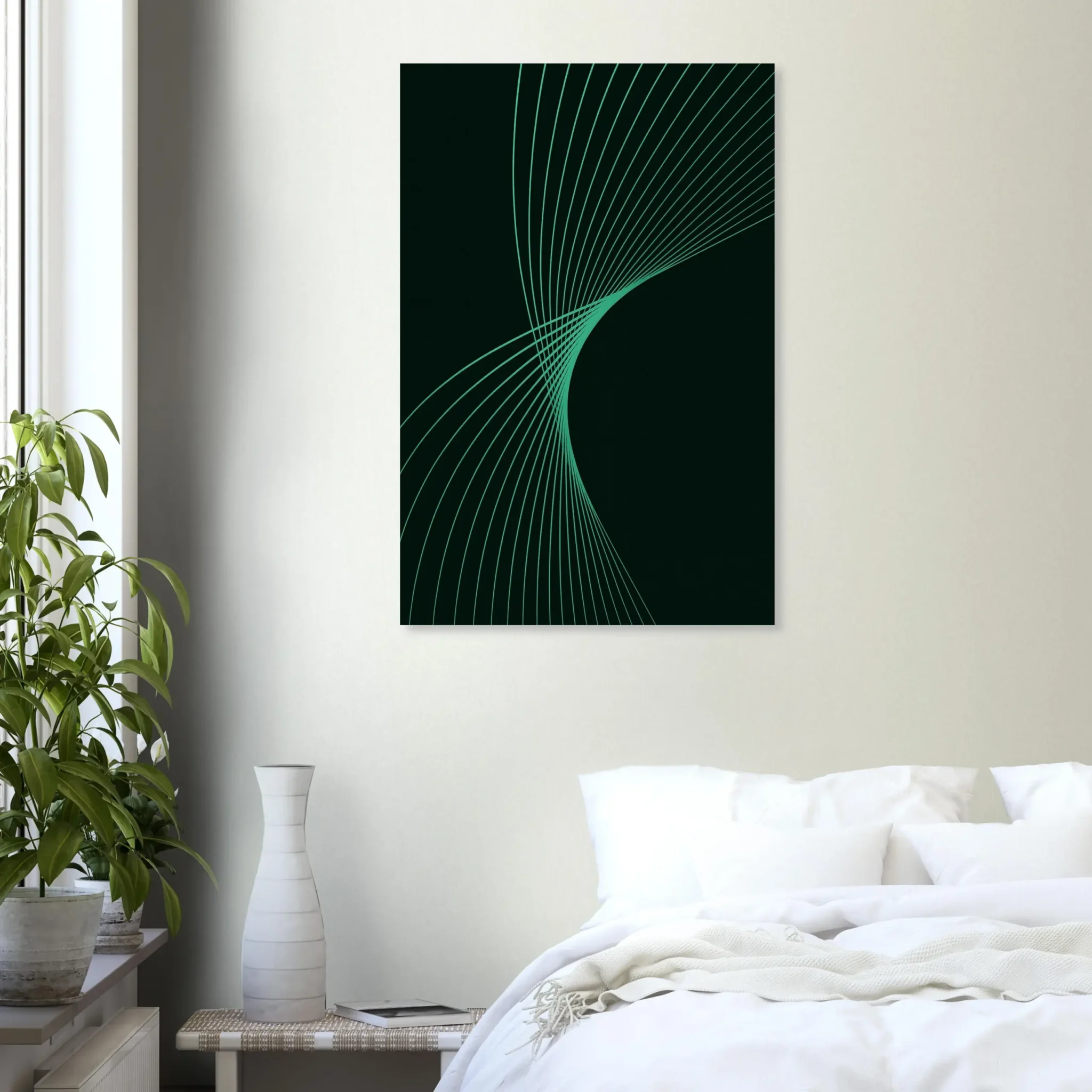 EU Giclée Print Poster AQUAMARINE FLUX. Fine Art Wall Art with Archival Quality. Printed, packaged, and shipped in the EU. Exclusive ColorVanta design.