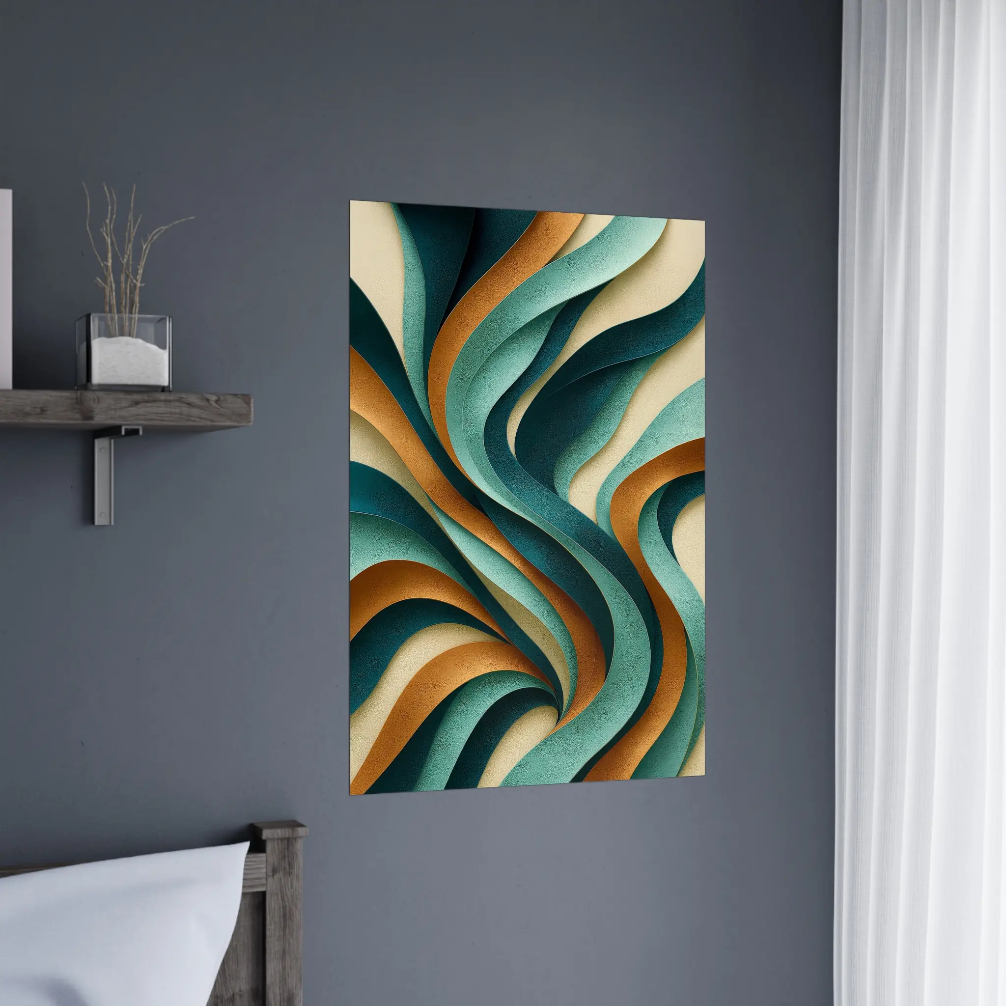 EU Giclée Print Poster COPPER TIDE. Fine Art Wall Art with Archival Quality. Printed, packaged, and shipped in the EU. Exclusive ColorVanta design.