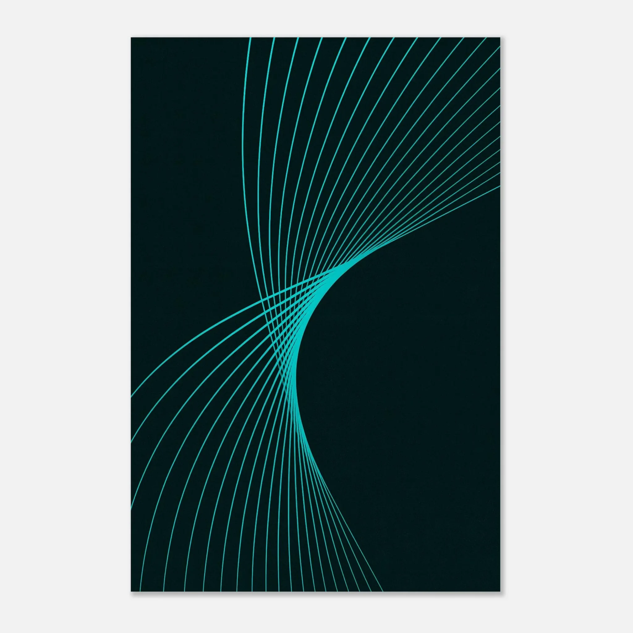 EU Giclée Print Poster CYAN FLUX. Fine Art Wall Art with Archival Quality. Printed, packaged, and shipped in the EU. Exclusive ColorVanta design.