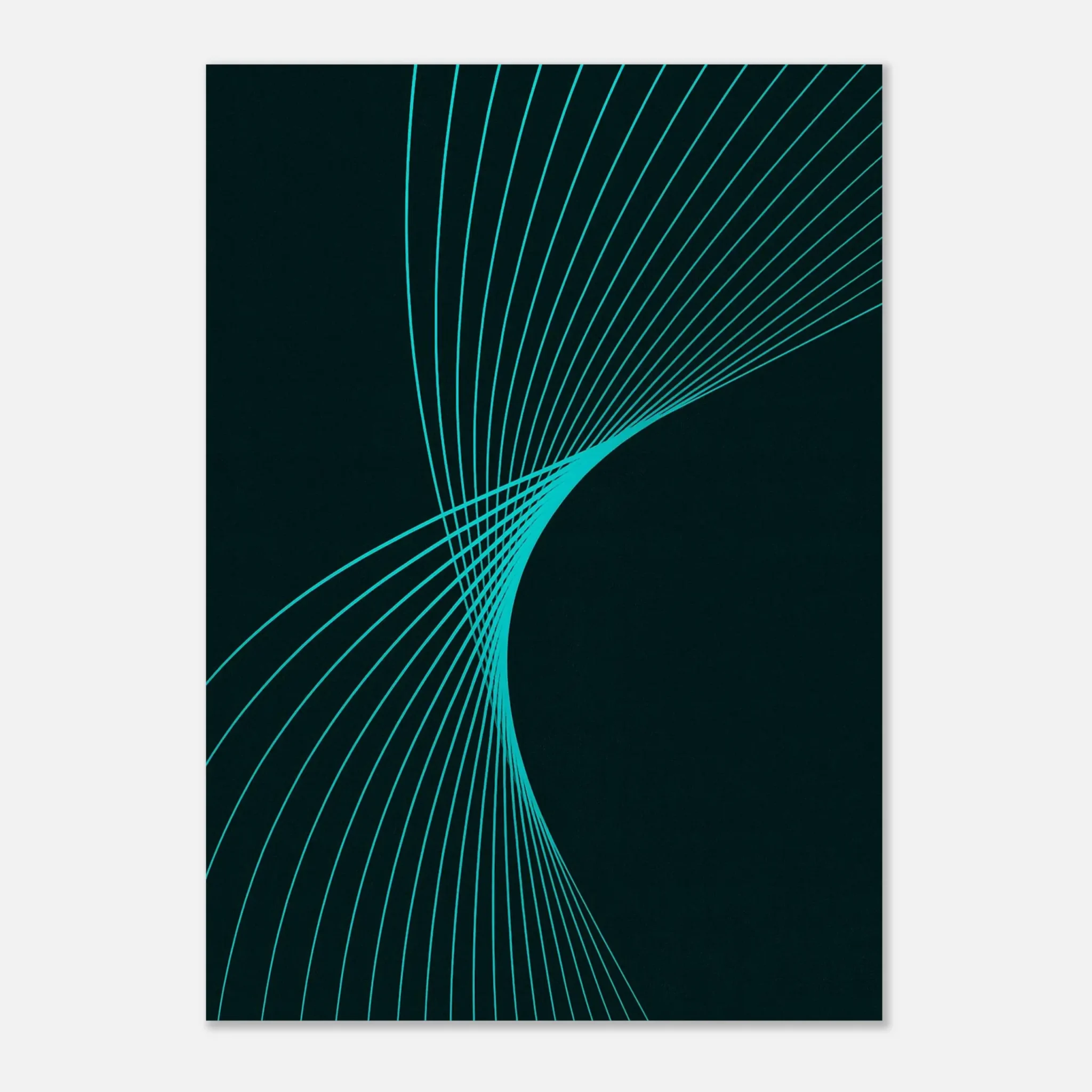 EU Giclée Print Poster CYAN FLUX. Fine Art Wall Art with Archival Quality. Printed, packaged, and shipped in the EU. Exclusive ColorVanta design.