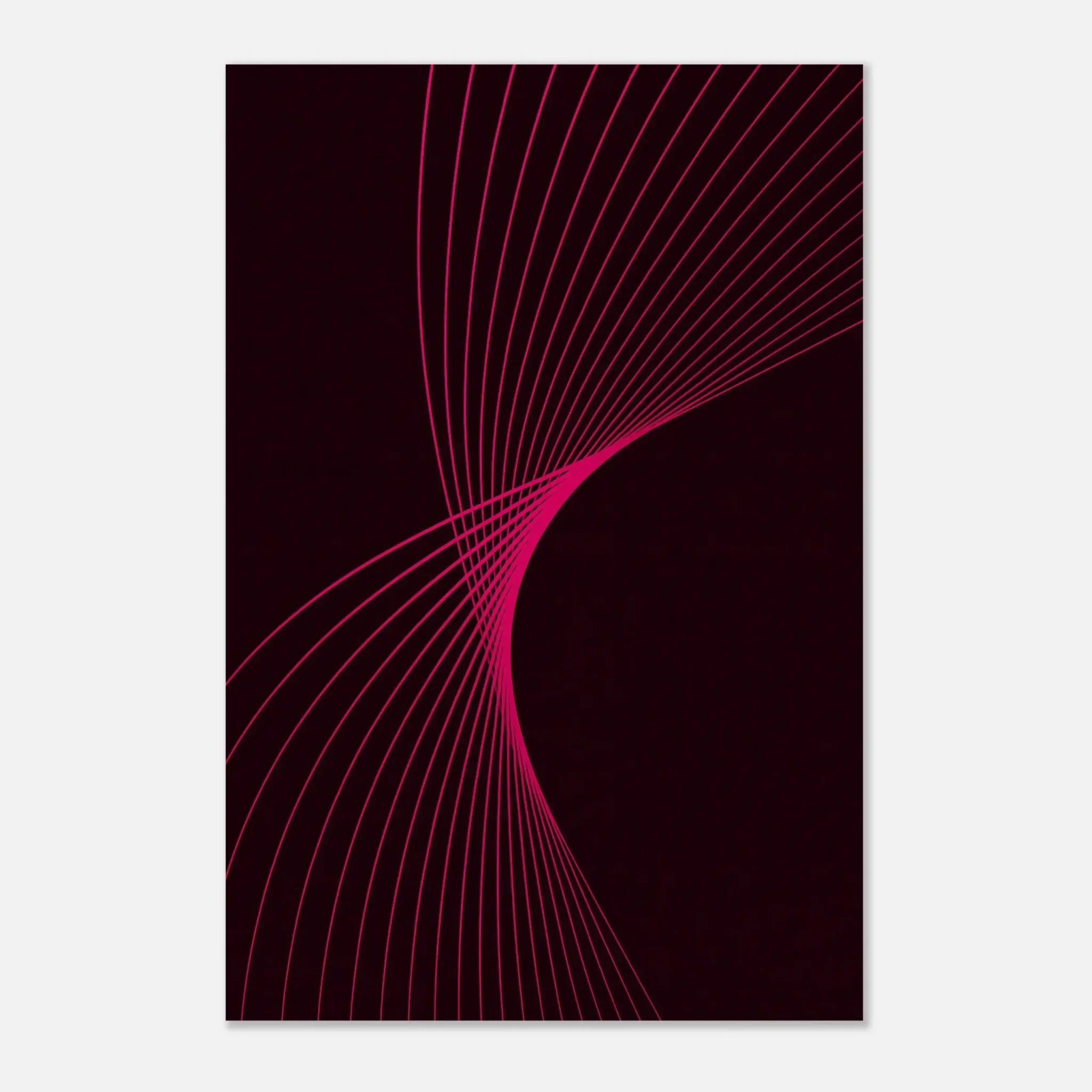 EU Giclée Print Poster DEEP PINK FLUX. Fine Art Wall Art with Archival Quality. Printed, packaged, and shipped in the EU. Exclusive ColorVanta design.
