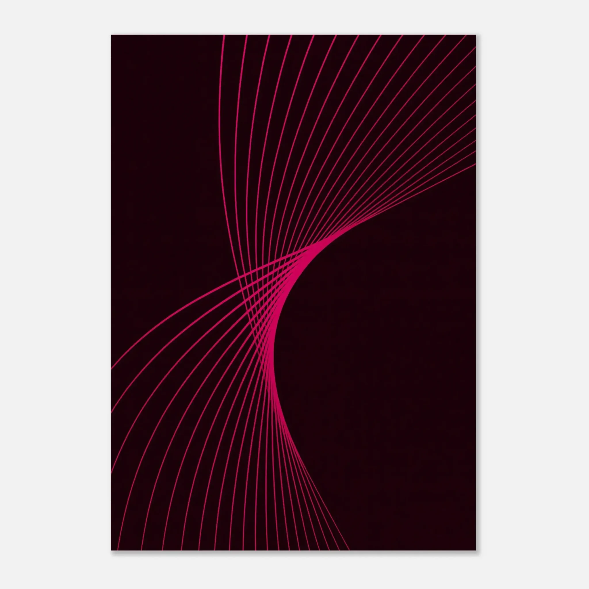 EU Giclée Print Poster DEEP PINK FLUX. Fine Art Wall Art with Archival Quality. Printed, packaged, and shipped in the EU. Exclusive ColorVanta design.