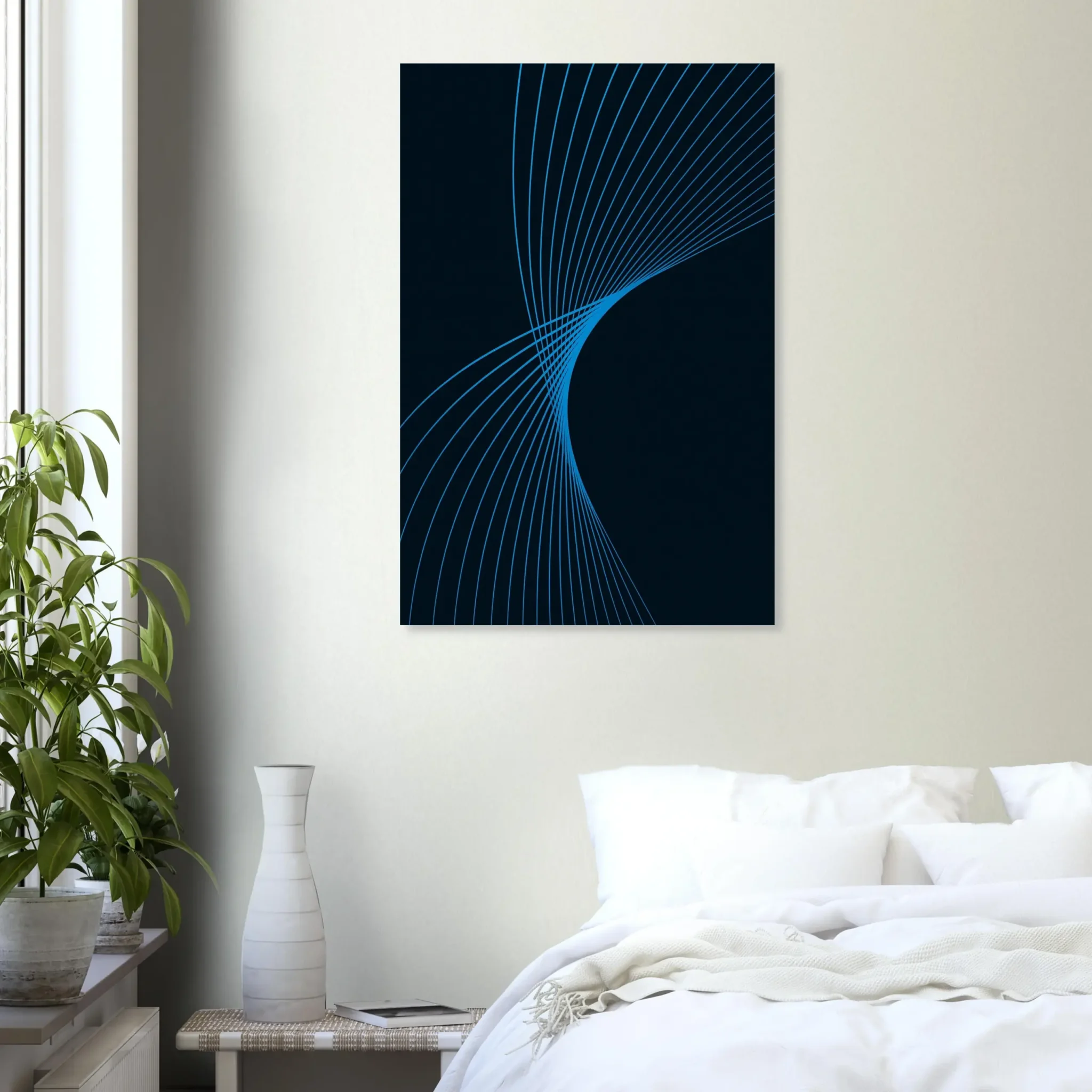 EU Giclée Print Poster DEEP SKY BLUE FLUX. Fine Art Wall Art with Archival Quality. Printed, packaged, and shipped in the EU. Exclusive ColorVanta design.