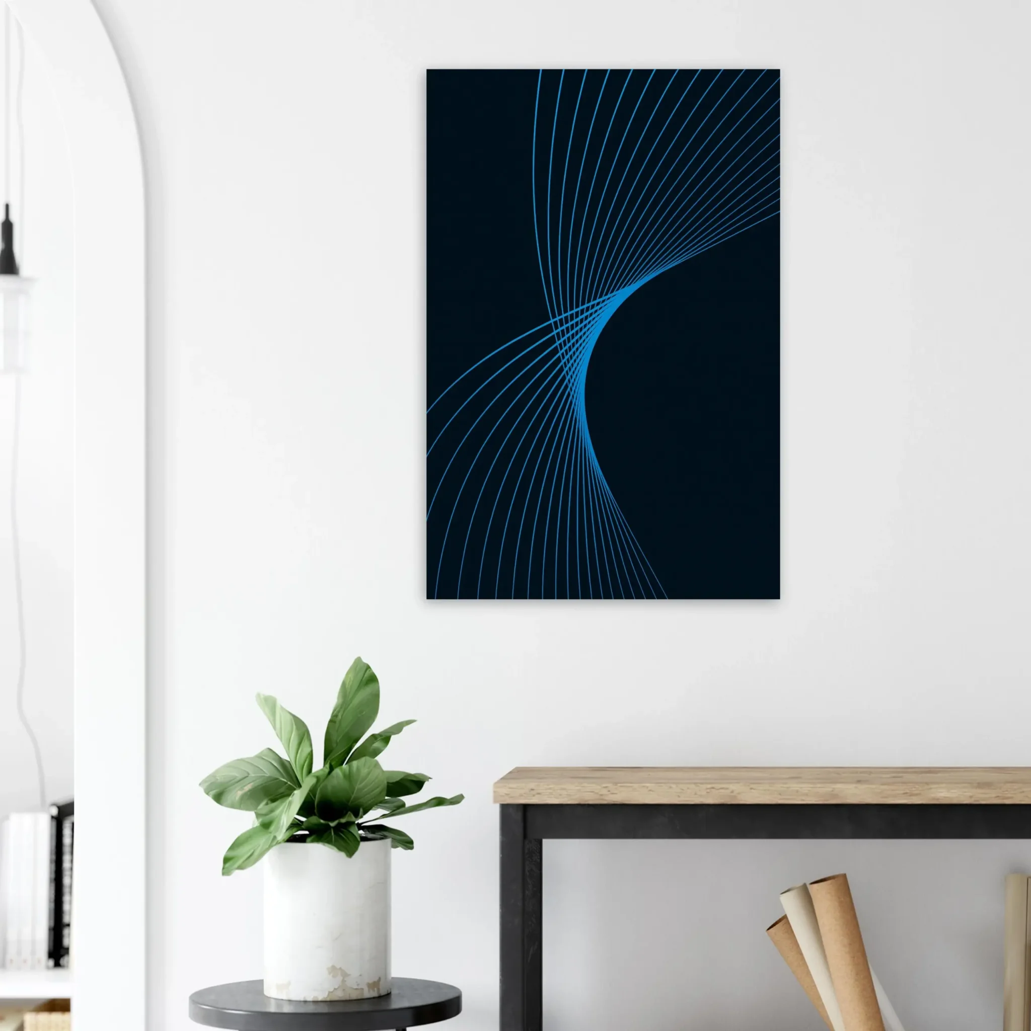 EU Giclée Print Poster DEEP SKY BLUE FLUX. Fine Art Wall Art with Archival Quality. Printed, packaged, and shipped in the EU. Exclusive ColorVanta design.