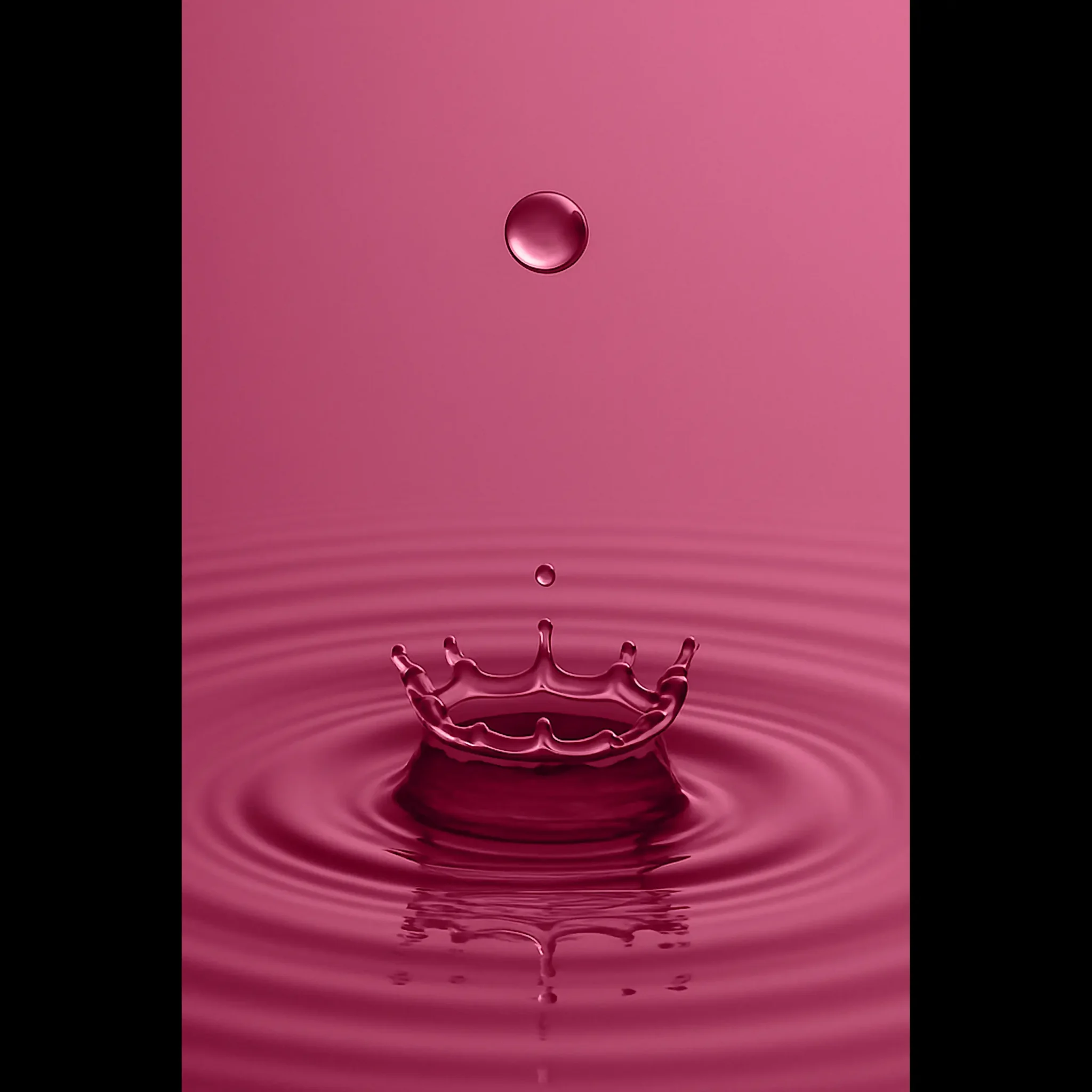 EU Giclée Print Poster DROP OF PALE VIOLET RED. Fine Art Wall Art with Archival Quality. Printed, packaged, and shipped in the EU. Exclusive ColorVanta design.