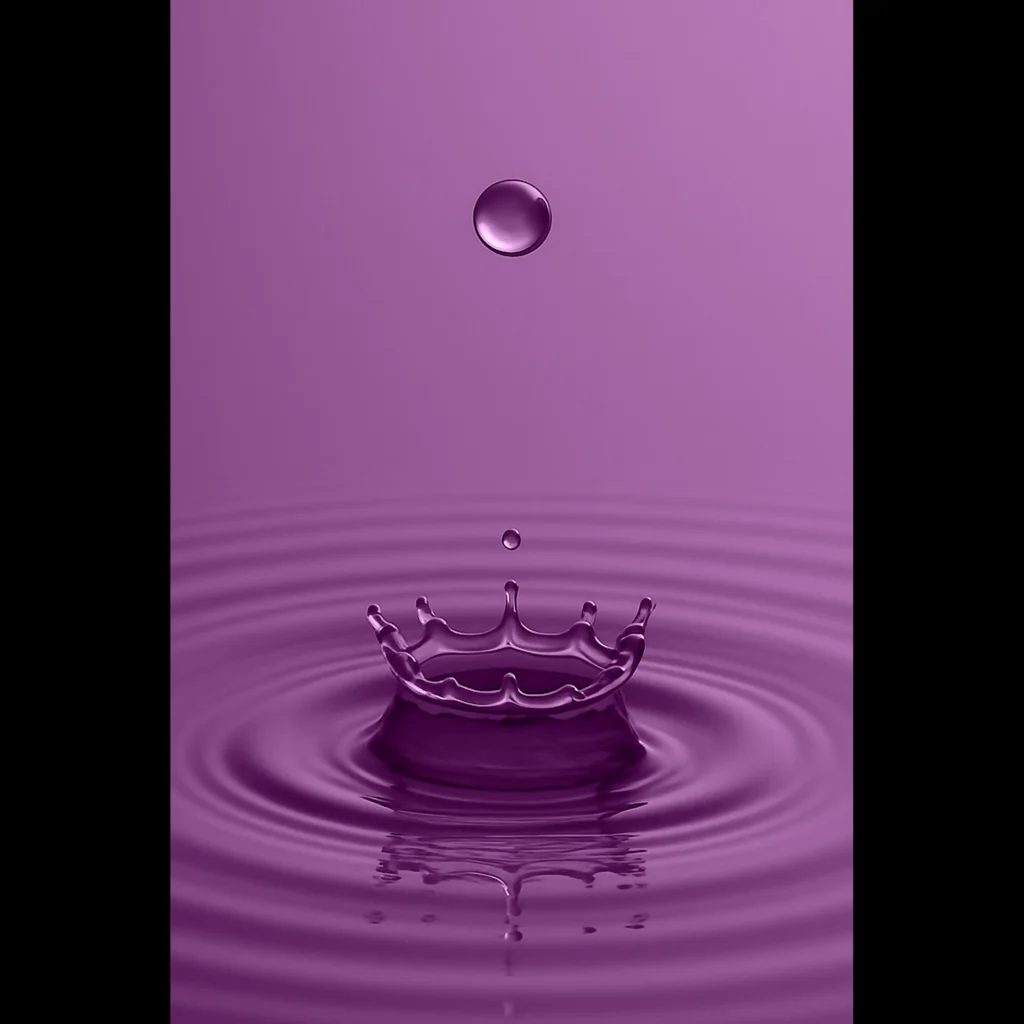 EU Giclée Print Poster DROP OF PLUM. Fine Art Wall Art with Archival Quality. Printed, packaged, and shipped in the EU. Exclusive ColorVanta design.