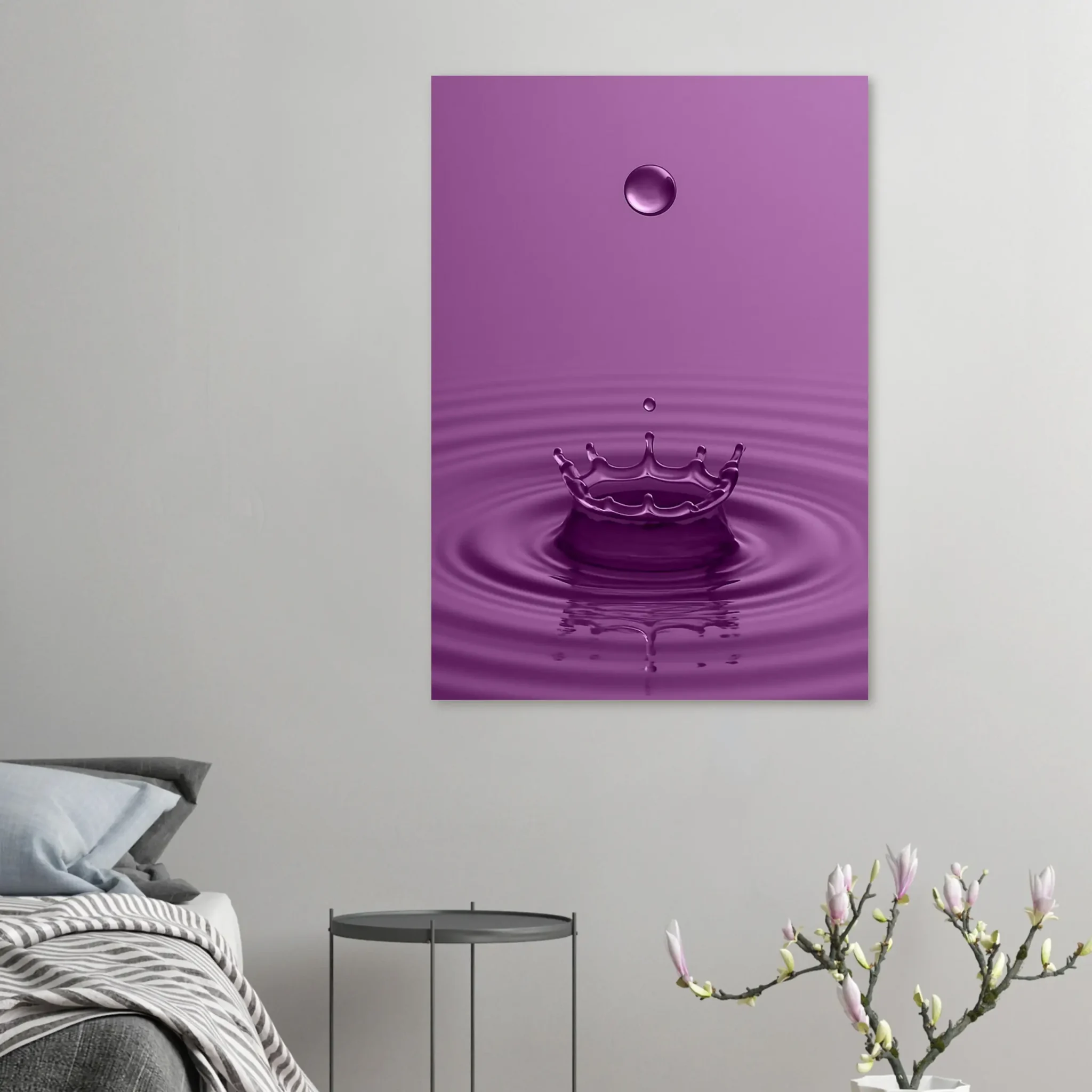 EU Giclée Print Poster DROP OF PLUM. Fine Art Wall Art with Archival Quality. Printed, packaged, and shipped in the EU. Exclusive ColorVanta design.