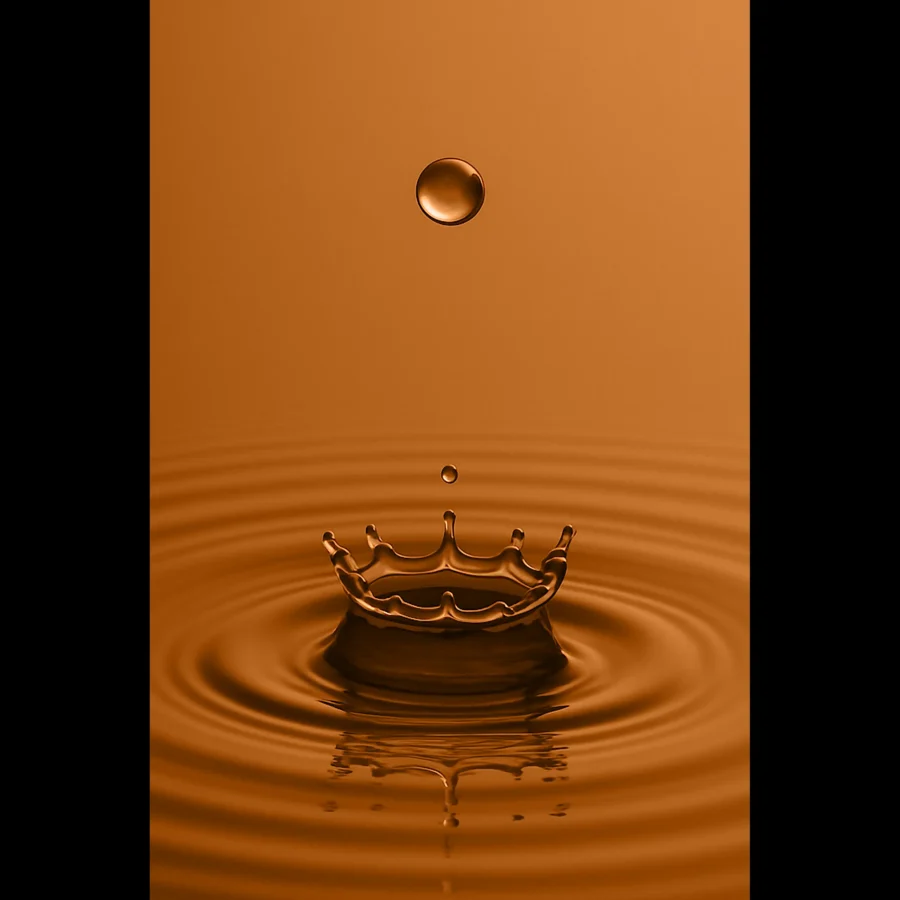 EU Giclée Print Poster DROP OF SANDY BROWN. Fine Art Wall Art with Archival Quality. Printed, packaged, and shipped in the EU. Exclusive ColorVanta design.