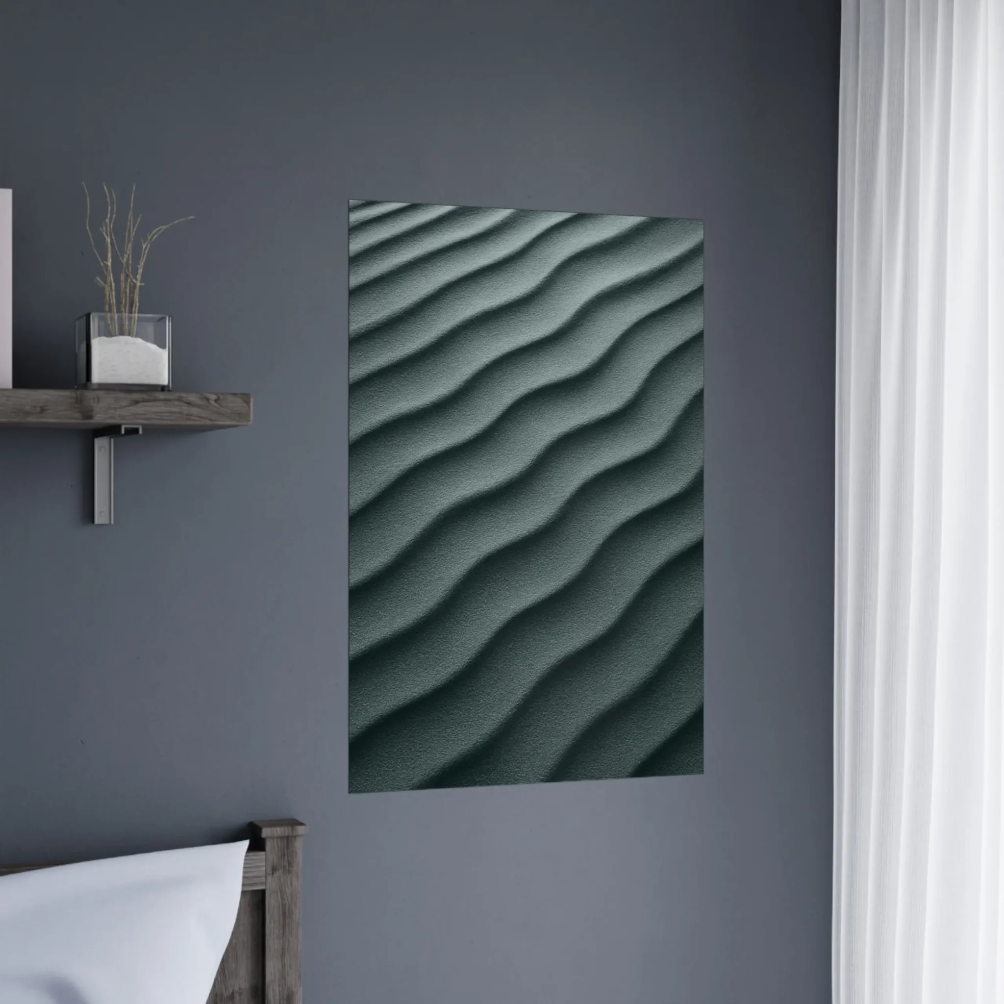 EU Giclée Print Poster DUNE OF AZURE GRAY. Fine Art Wall Art with Archival Quality. Printed, packaged, and shipped in the EU. Exclusive ColorVanta design.