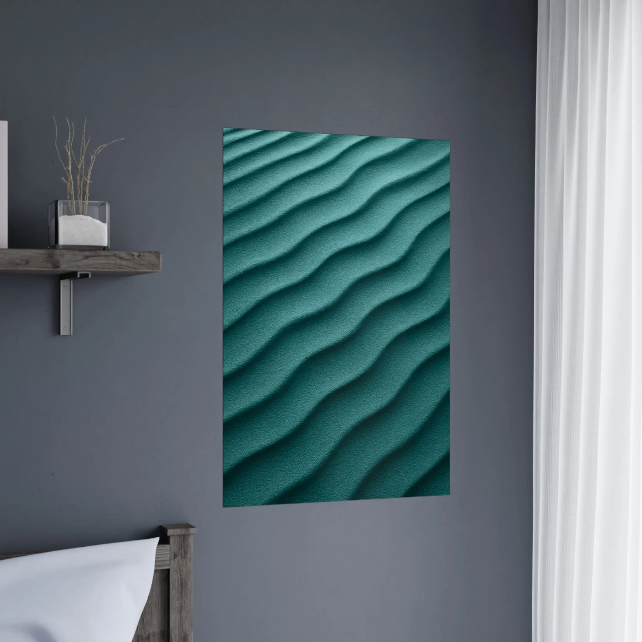 EU Giclée Print Poster DUNE OF CADET BLUE. Fine Art Wall Art with Archival Quality. Printed, packaged, and shipped in the EU. Exclusive ColorVanta design.