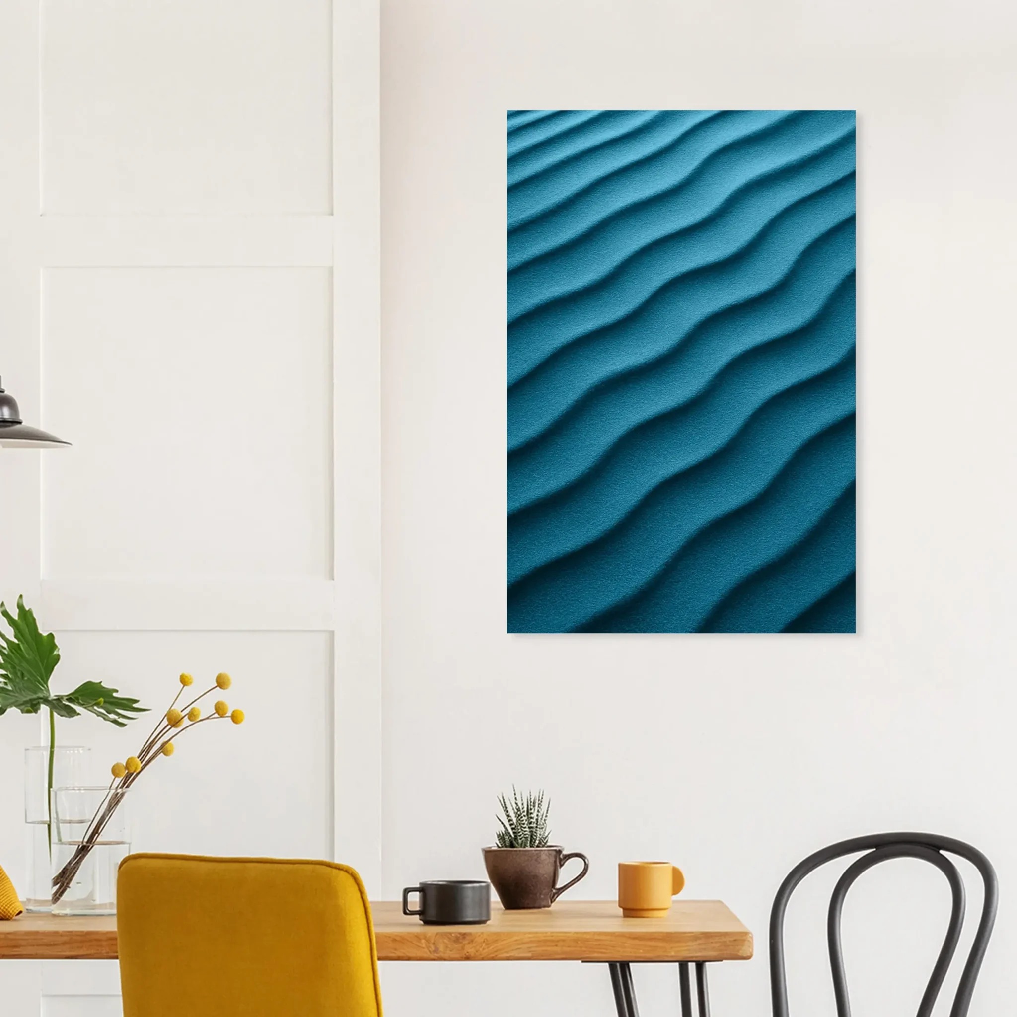 EU Giclée Print Poster DUNE OF DEEP TEAL BLUE. Fine Art Wall Art with Archival Quality. Printed, packaged, and shipped in the EU. Exclusive ColorVanta design.