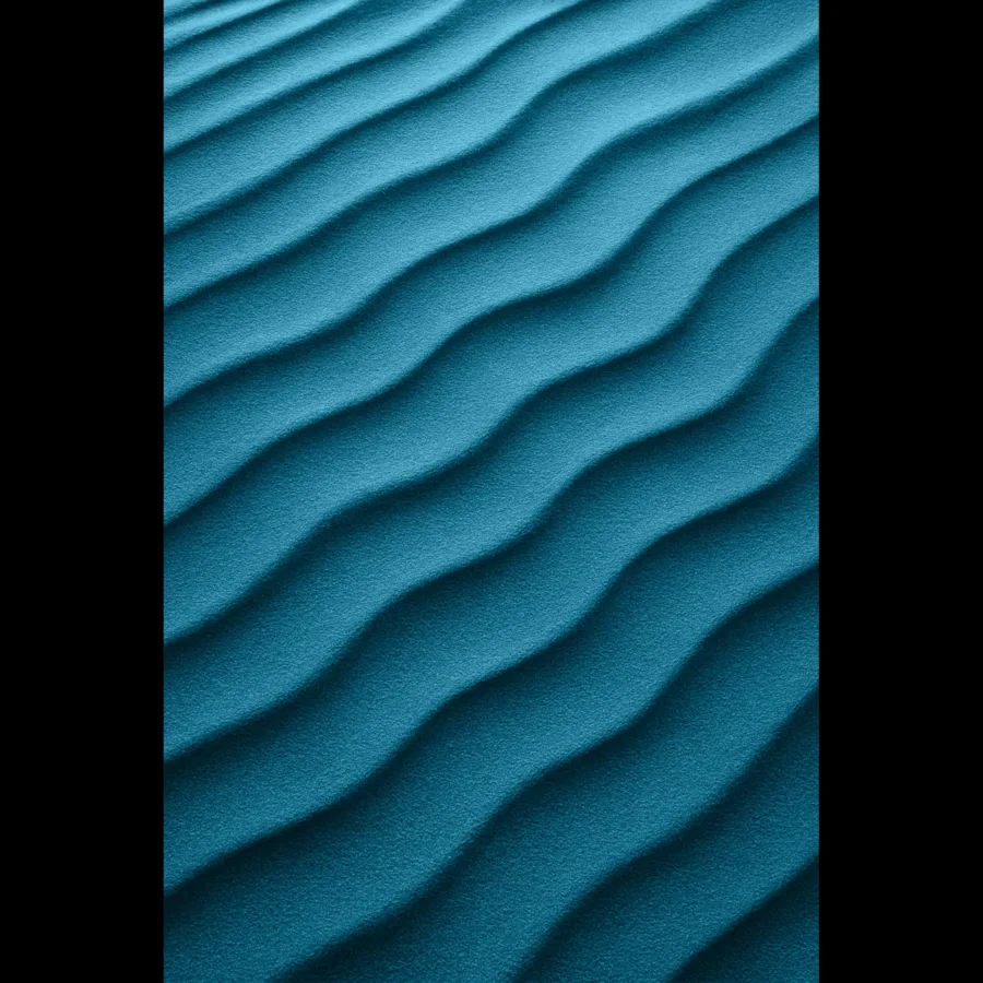 EU Giclée Print Poster DUNE OF DEEP TEAL BLUE. Fine Art Wall Art with Archival Quality. Printed, packaged, and shipped in the EU. Exclusive ColorVanta design.