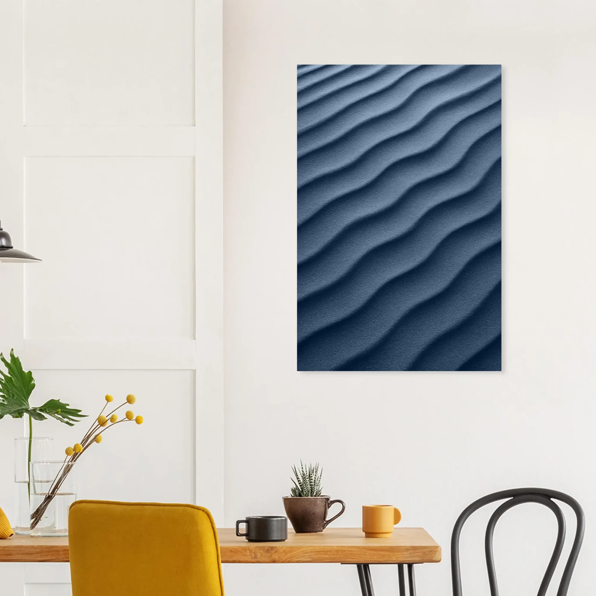 EU Giclée Print Poster DUNE OF LIGHT STEEL BLUE. Fine Art Wall Art with Archival Quality. Printed, packaged, and shipped in the EU. Exclusive ColorVanta design.