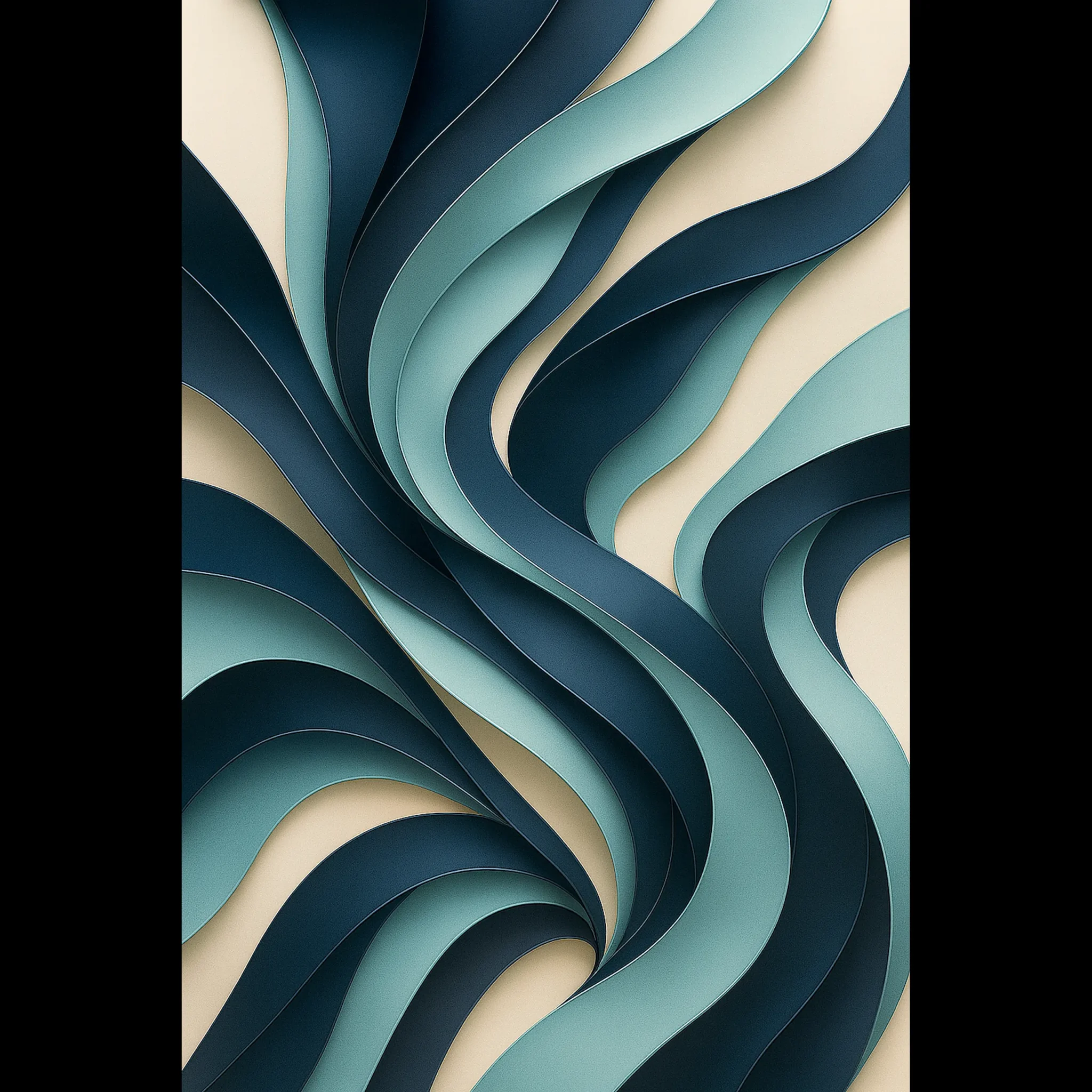 EU Giclée Print Poster MIDNIGHT BLUE AND AQUA. Fine Art Wall Art with Archival Quality. Printed, packaged, and shipped in the EU. Exclusive ColorVanta design.