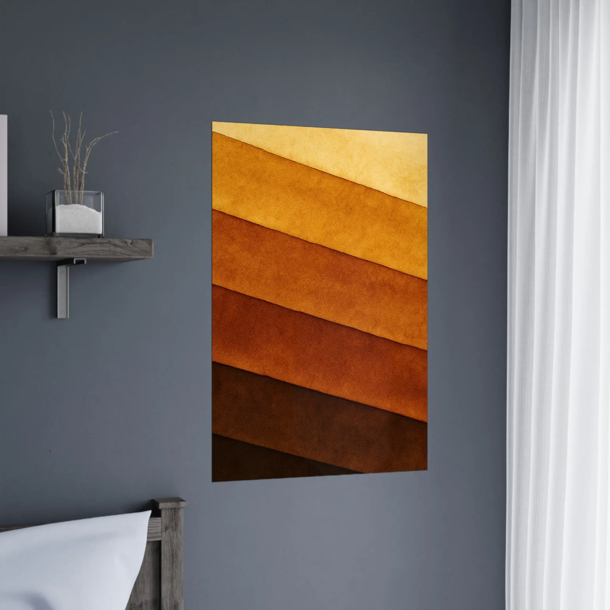EU Giclée Print Poster OCHRE DEPTHS. Fine Art Wall Art with Archival Quality. Printed, packaged, and shipped in the EU. Exclusive ColorVanta design.
