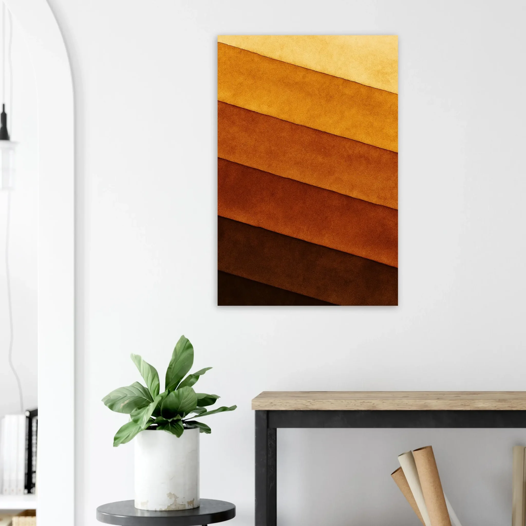 EU Giclée Print Poster OCHRE DEPTHS. Fine Art Wall Art with Archival Quality. Printed, packaged, and shipped in the EU. Exclusive ColorVanta design.