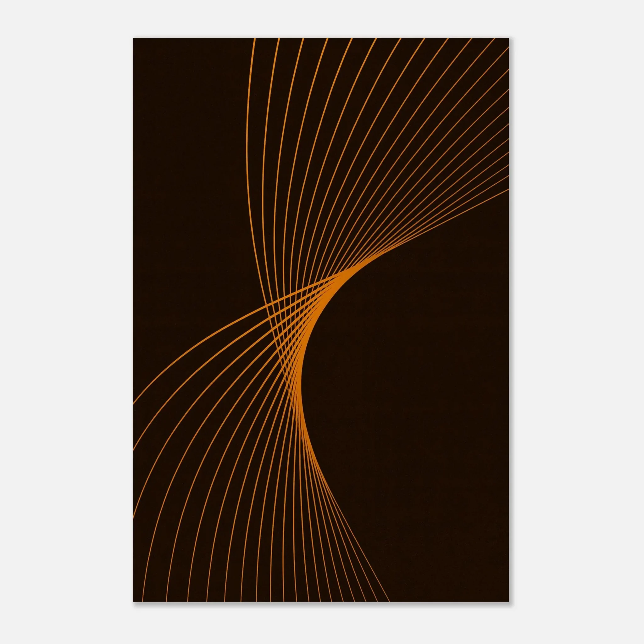 EU Giclée Print Poster ORANGE FLUX. Fine Art Wall Art with Archival Quality. Printed, packaged, and shipped in the EU. Exclusive ColorVanta design.