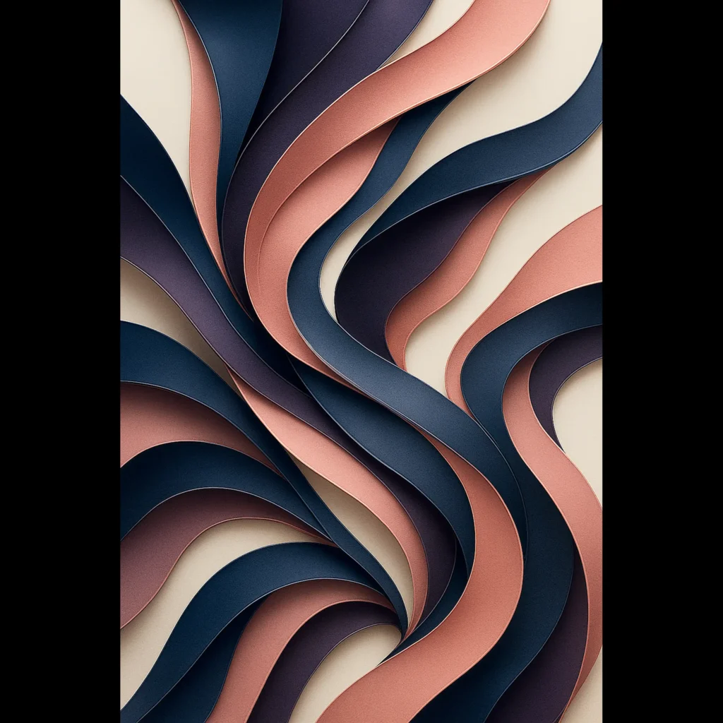 EU Giclée Print Poster RIBBONS OF DUSK. Fine Art Wall Art with Archival Quality. Printed, packaged, and shipped in the EU. Exclusive ColorVanta design.