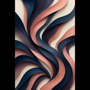 EU Giclée Print Poster RIBBONS OF DUSK. Fine Art Wall Art with Archival Quality. Printed, packaged, and shipped in the EU. Exclusive ColorVanta design.